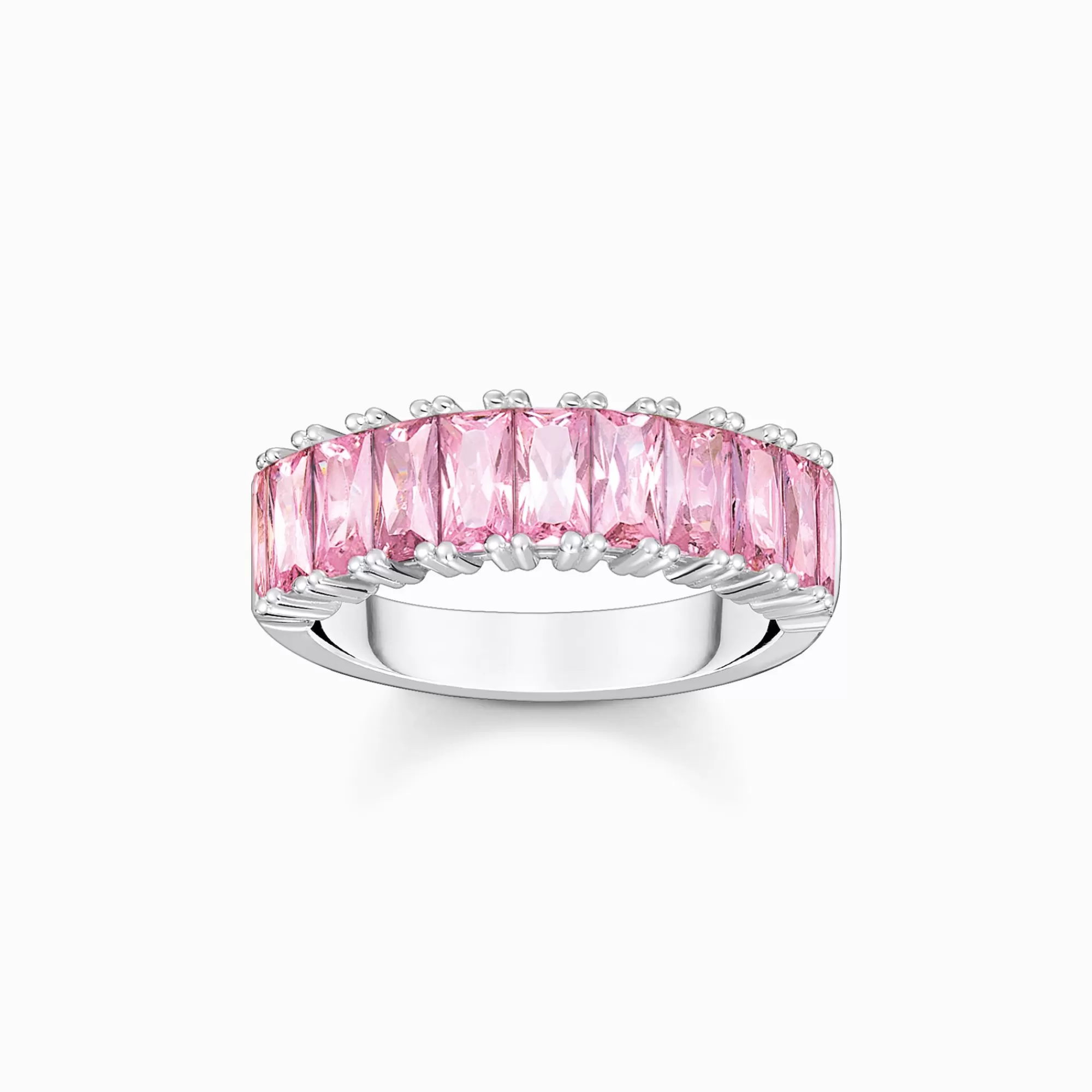 THOMAS SABO Ring with pink stones pavé silver-Women Rings