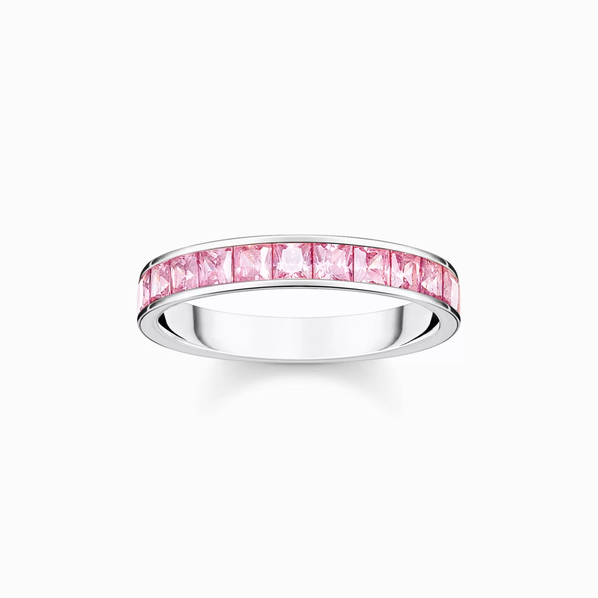 THOMAS SABO Ring with pink stones pavé silver-Women Rings | 925 Silver