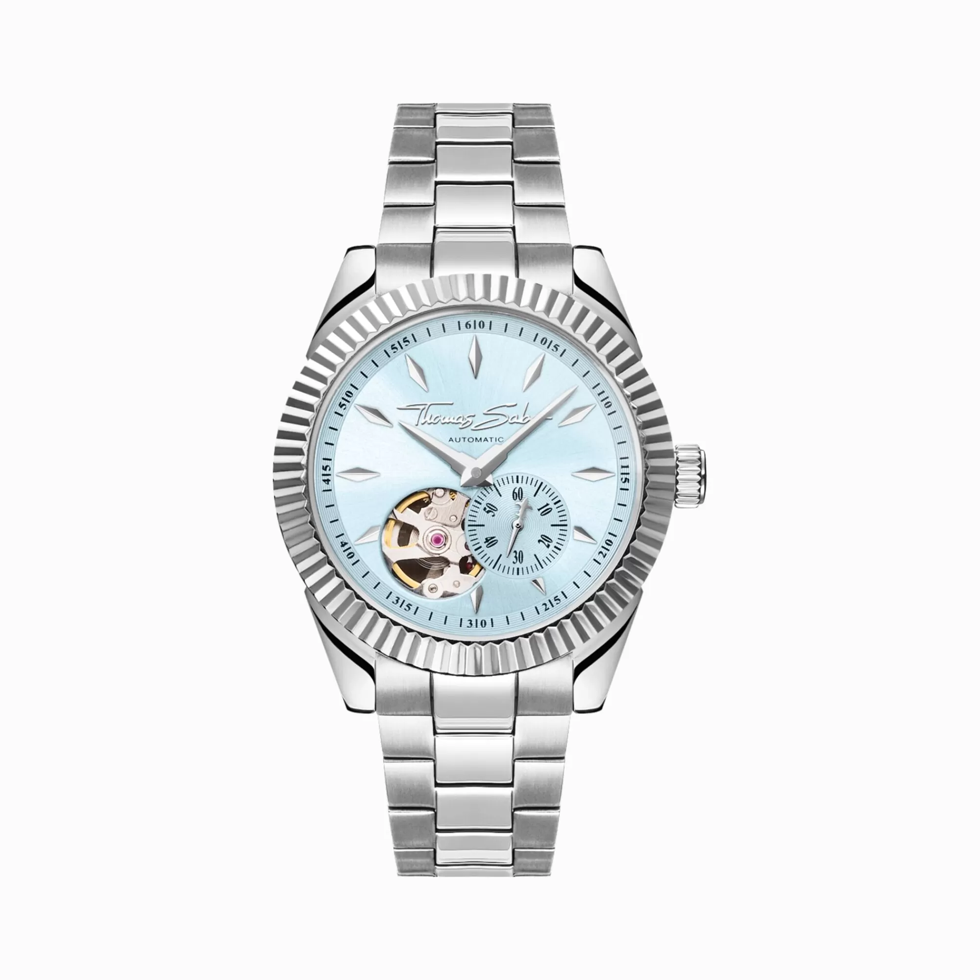 THOMAS SABO Silver automatic watch with 36 mm and ice blue dial-Women Watches | Ladies' Watches