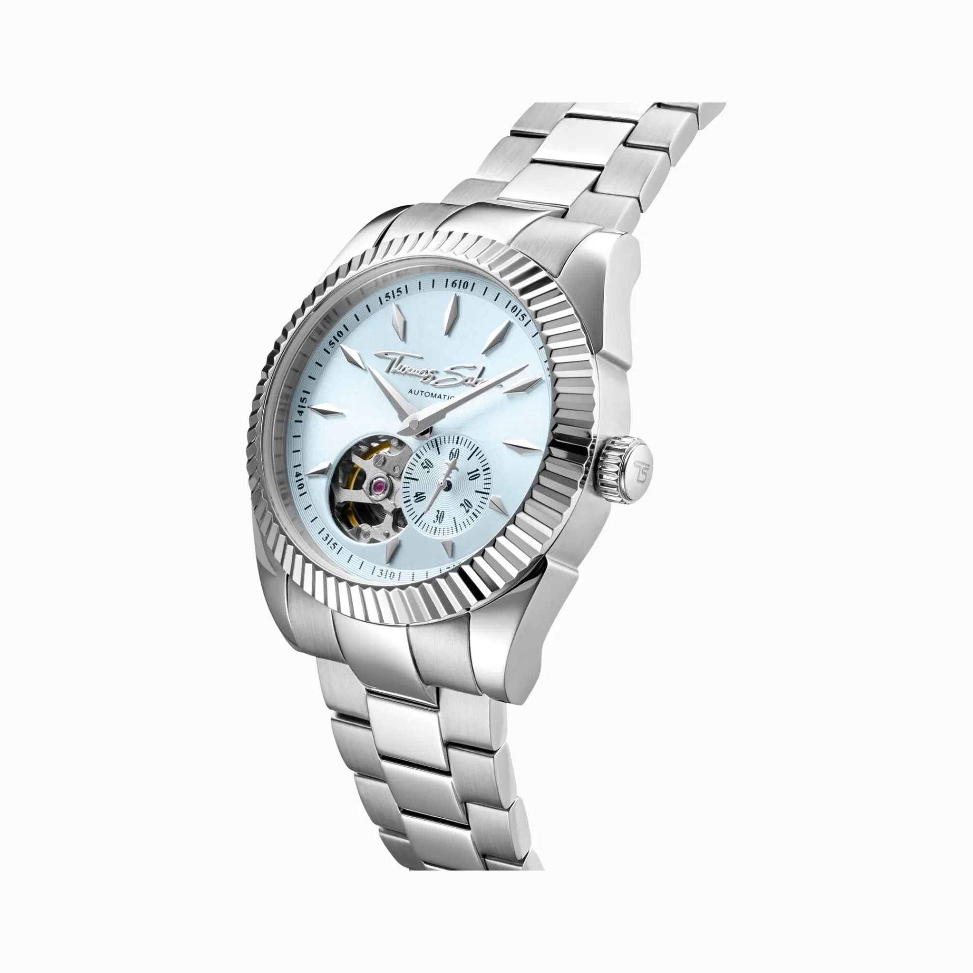 THOMAS SABO Silver automatic watch with 36 mm and ice blue dial-Women Watches | Ladies' Watches