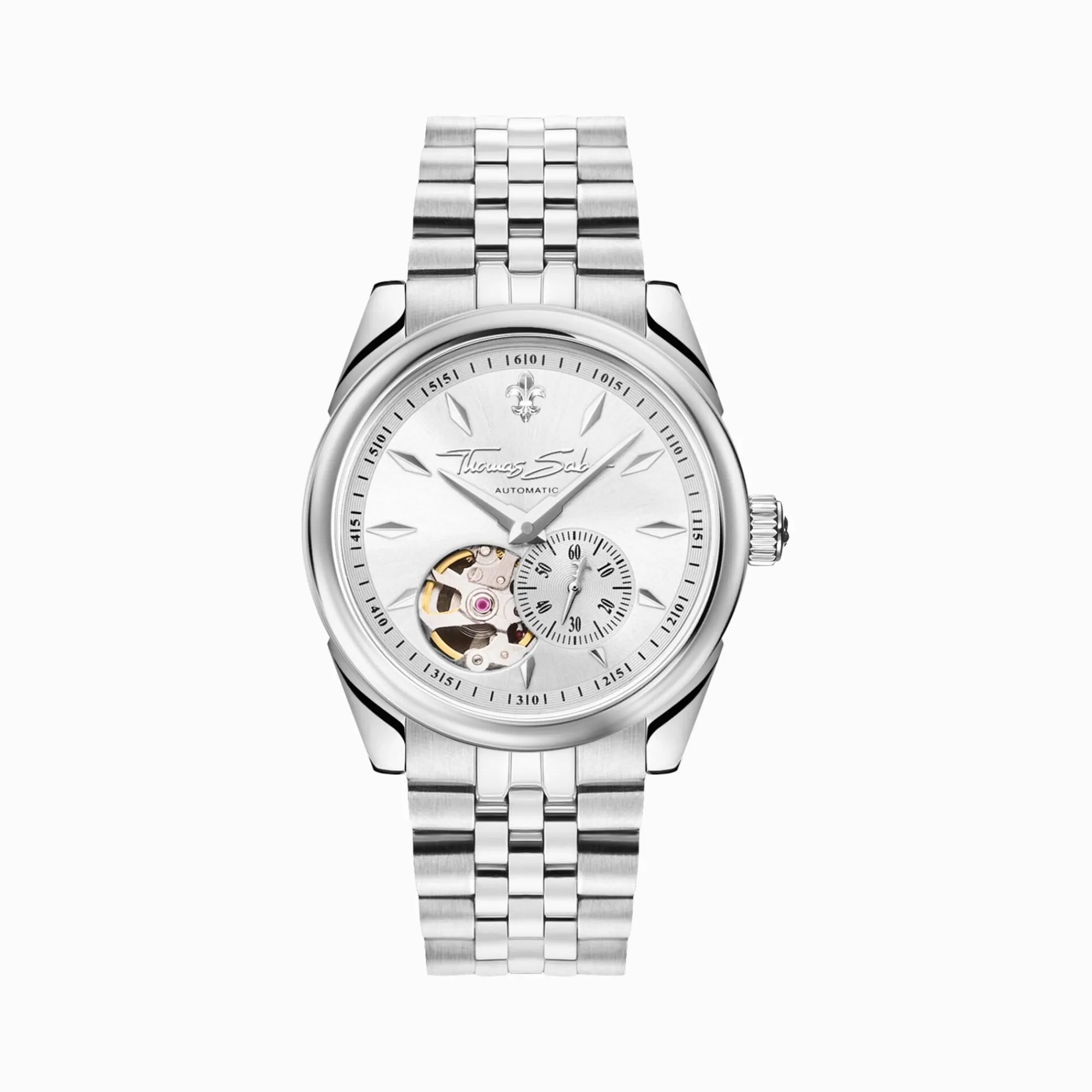 THOMAS SABO Silver automatic watch with 36 mm and lilies emblem-Women Watches | Ladies' Watches