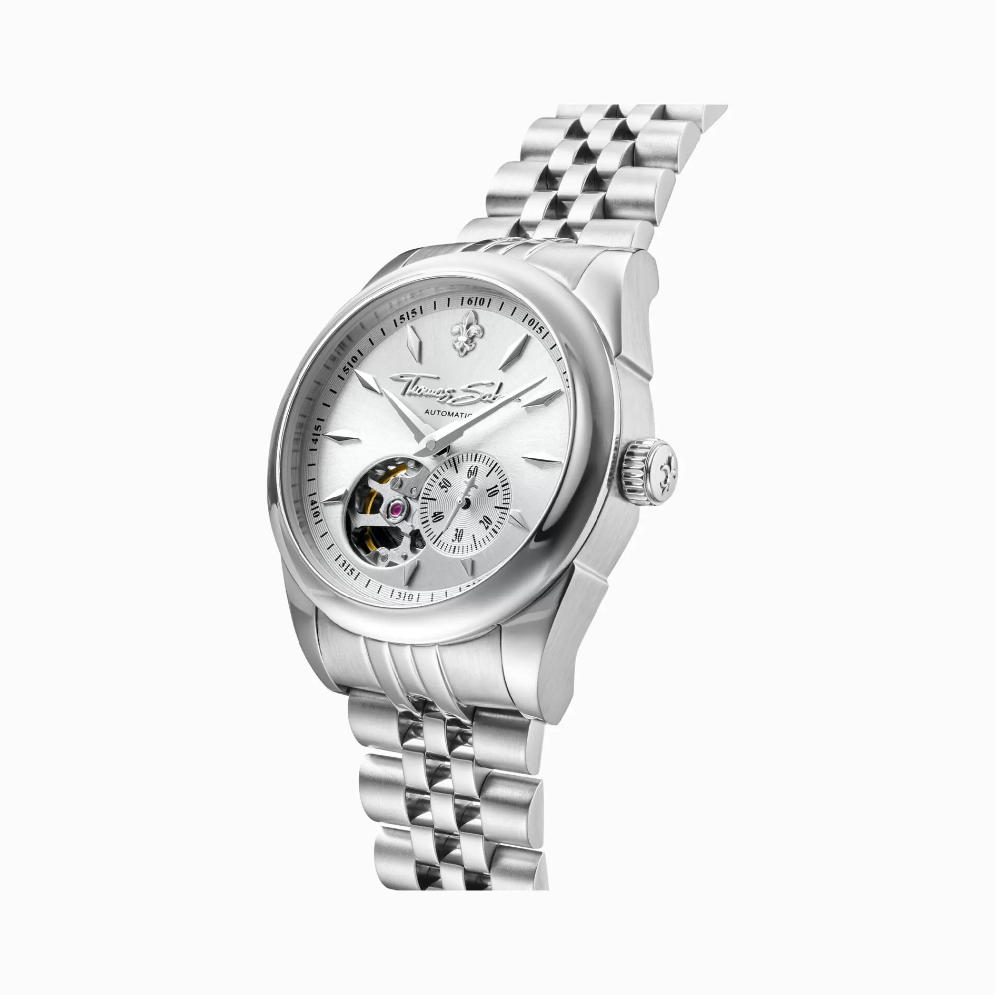 THOMAS SABO Silver automatic watch with 36 mm and lilies emblem-Women Watches | Ladies' Watches