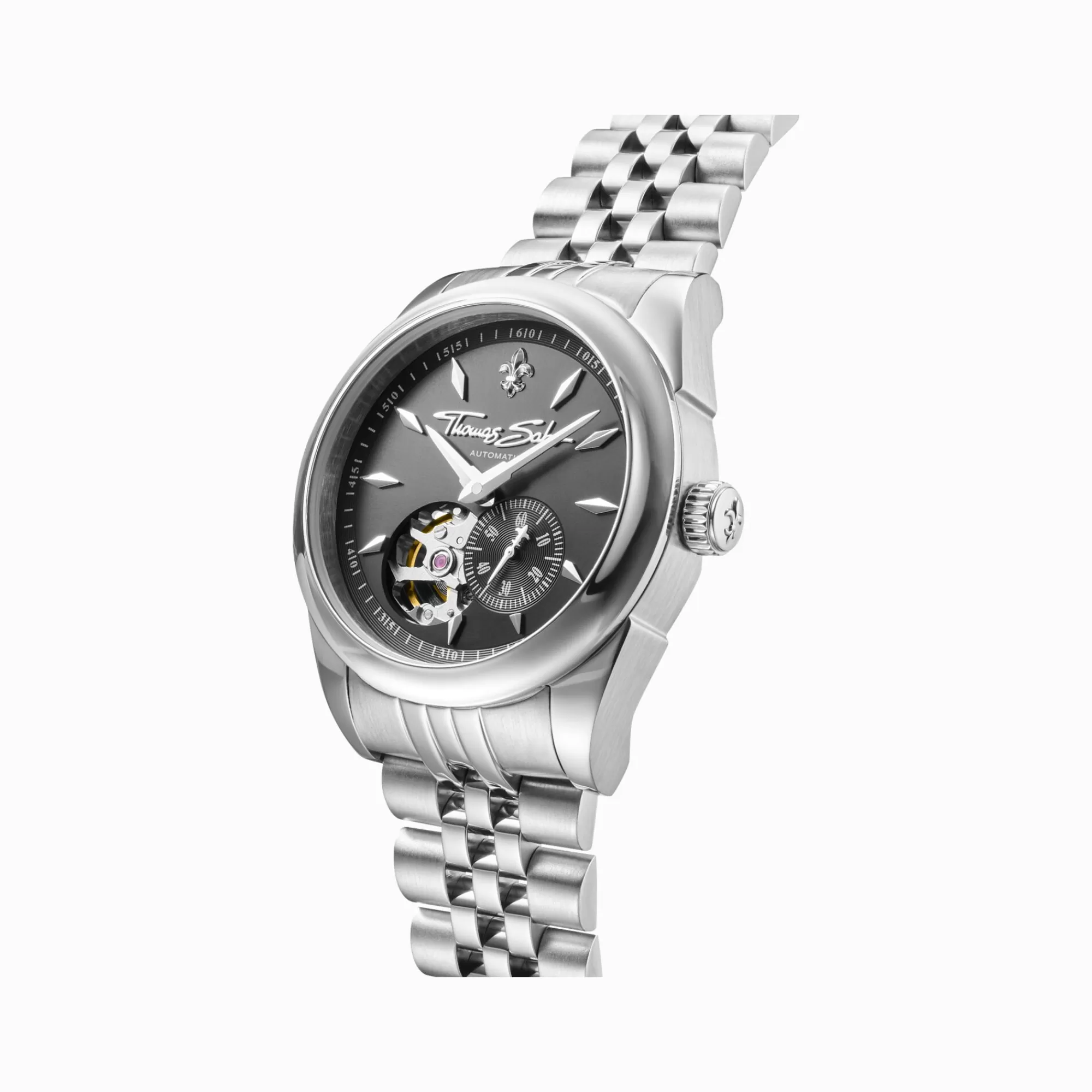 THOMAS SABO Silver automatic watch with 36 mm and lilies emblem-Women Watches | Ladies' Watches