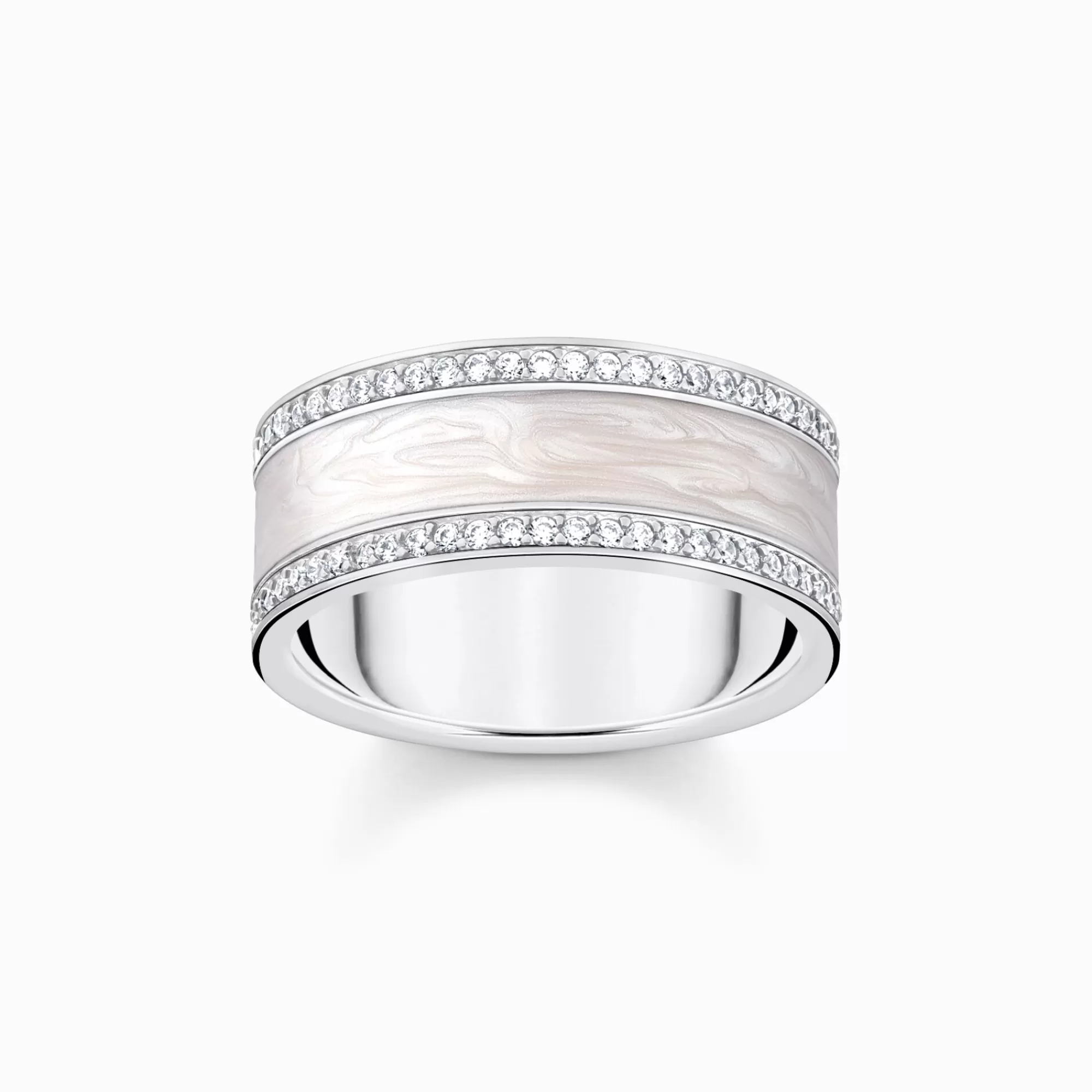 THOMAS SABO Silver band ring with cold enamel and stones-Women Rings | 925 Silver