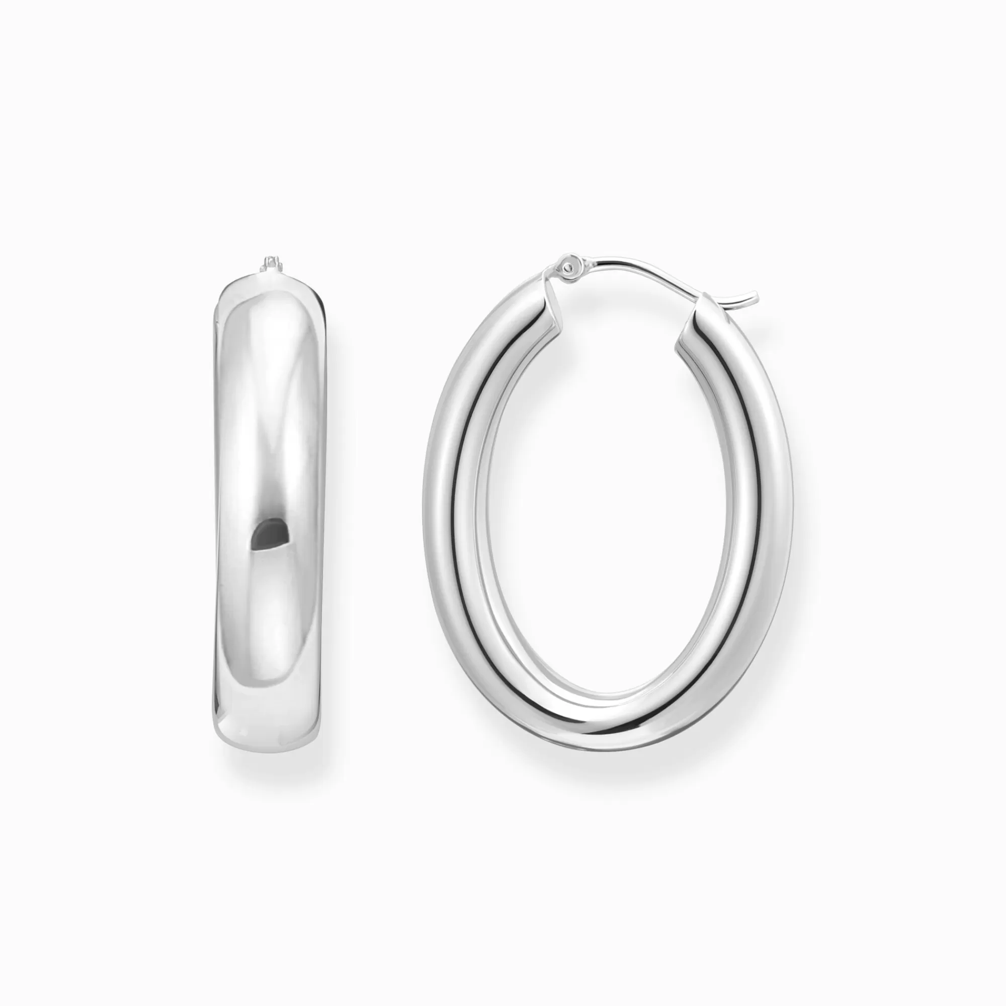 THOMAS SABO Silver big chunky hoop earrings-Women Hoop Earrings