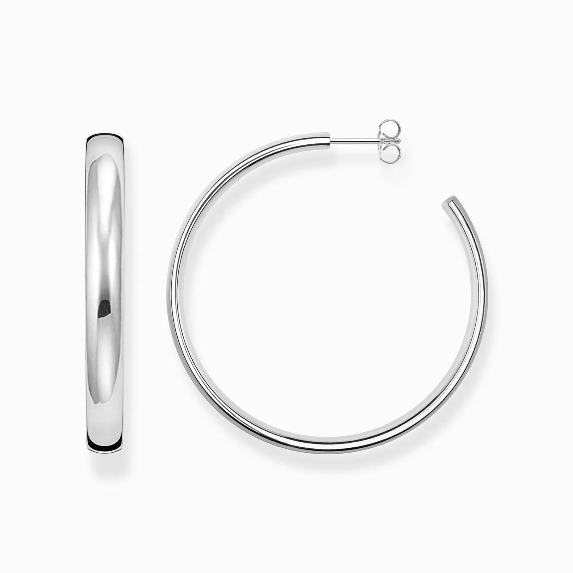 THOMAS SABO Silver big chunky hoop earrings-Women Hoop Earrings