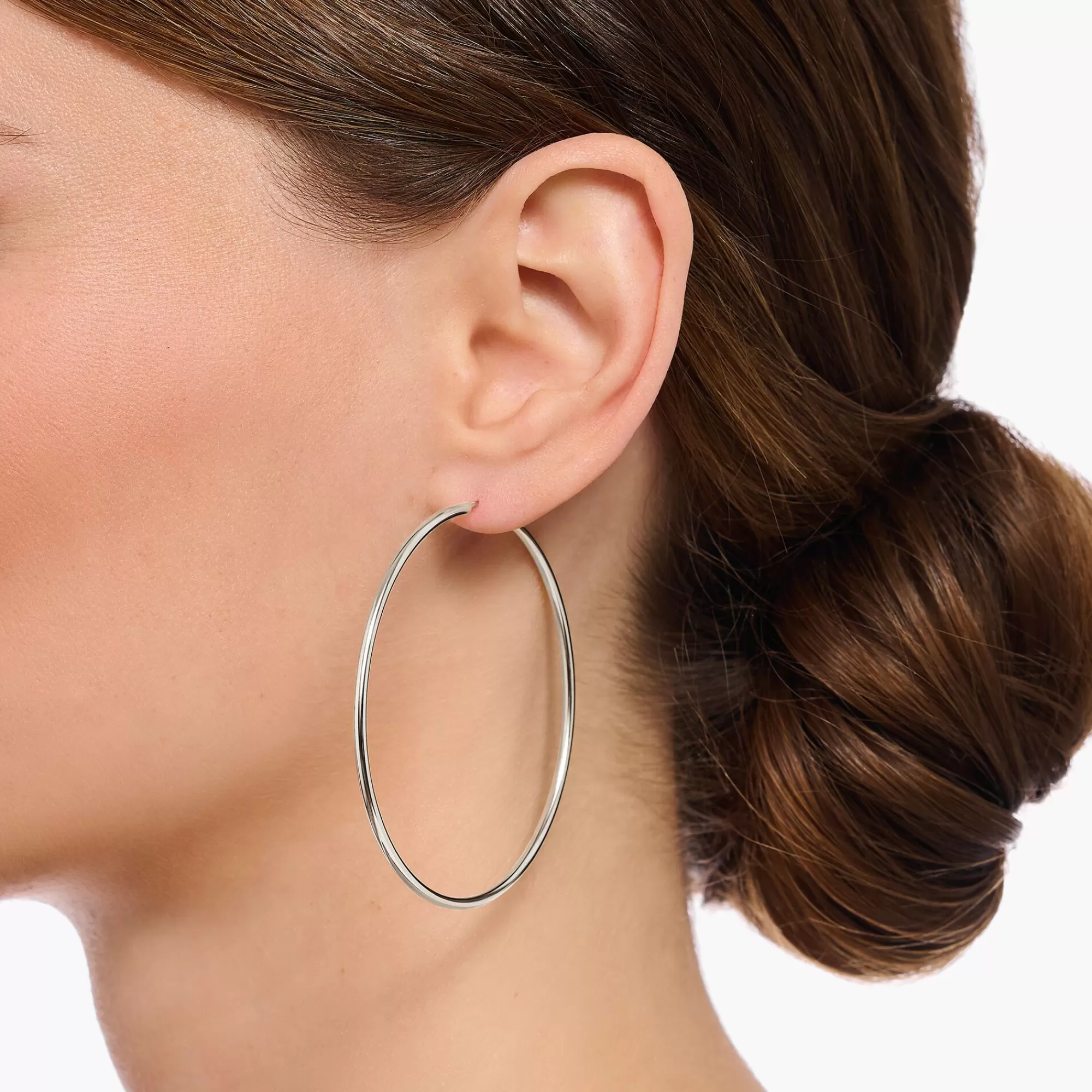 THOMAS SABO Silver big hoop earings-Women Hoop Earrings