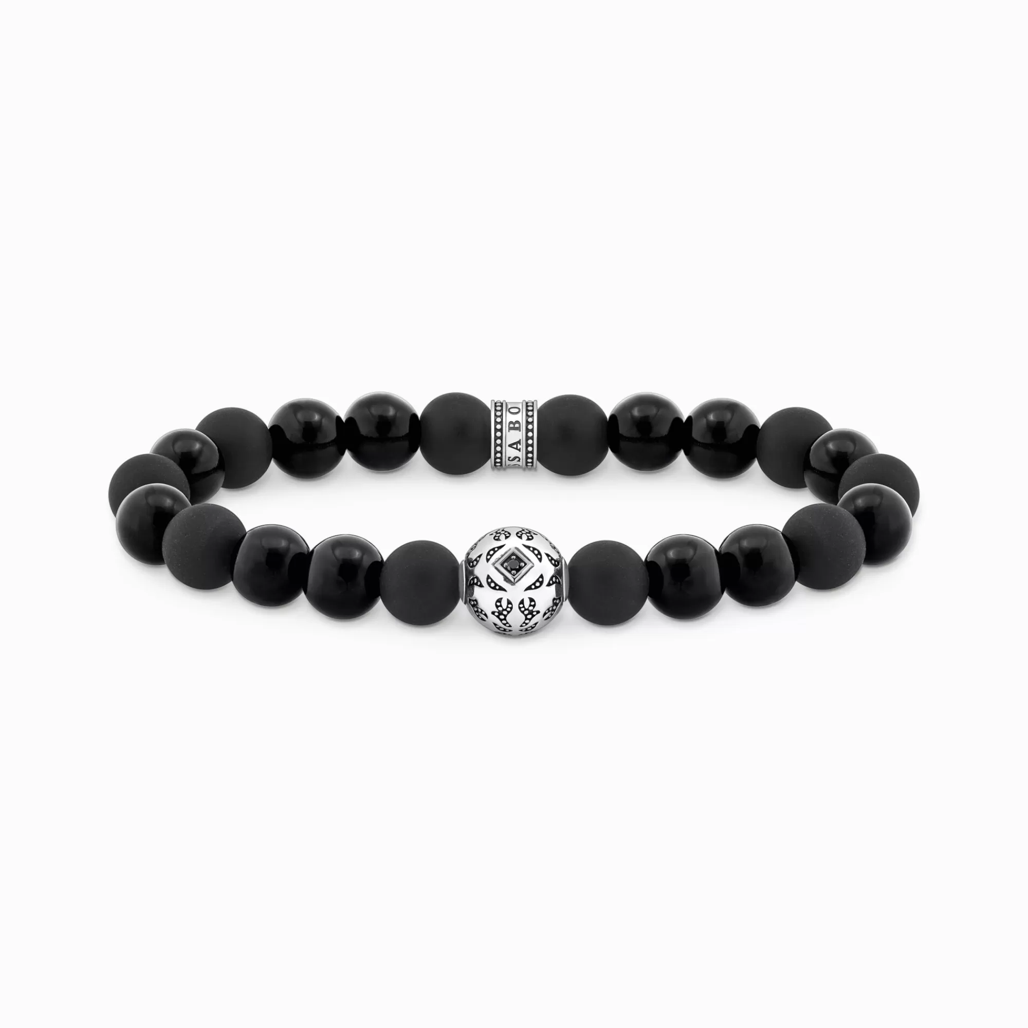 THOMAS SABO Silver blackened beads bracelet with obsidian-Women Bracelets | Bracelets