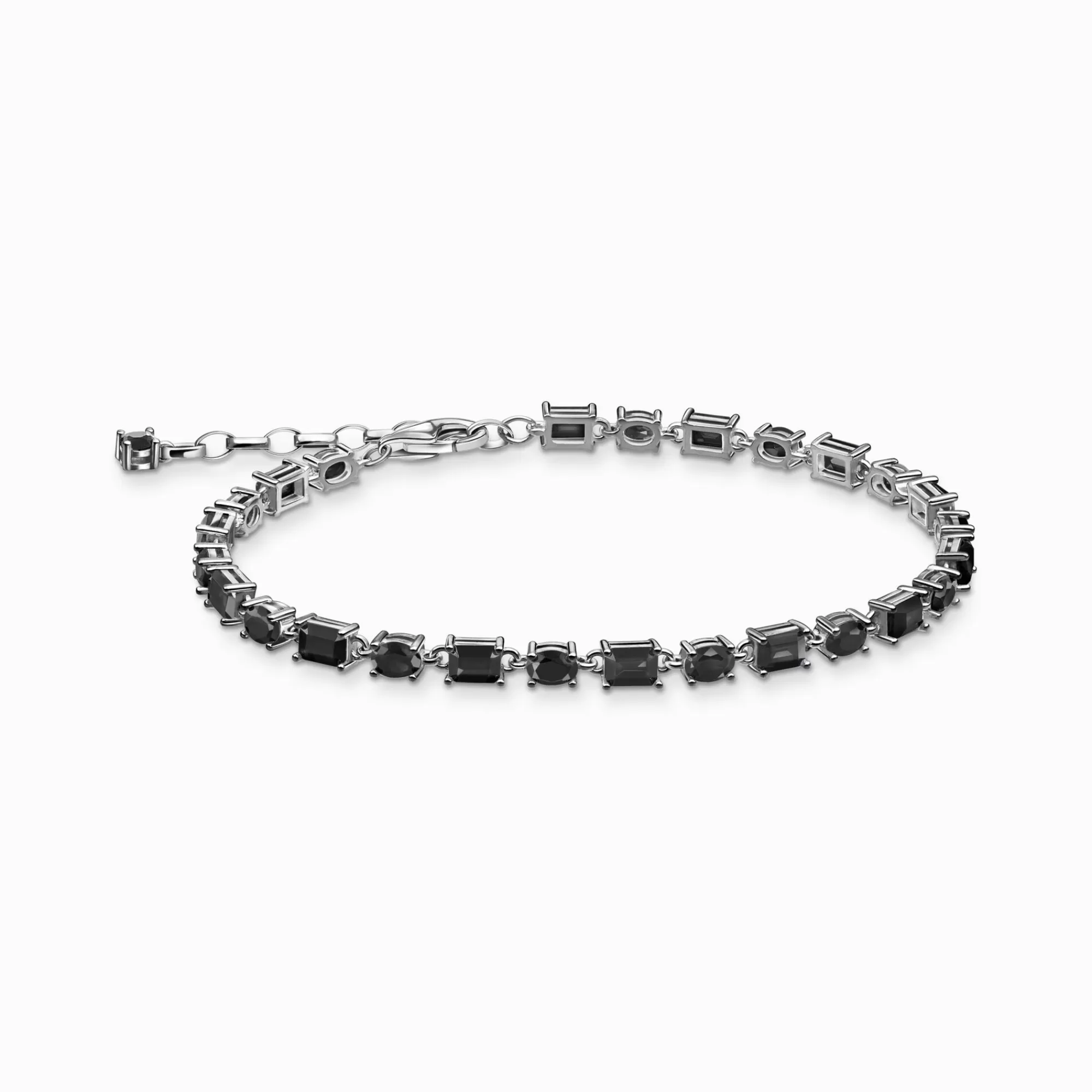 THOMAS SABO Silver blackened bracelet with black zirconia-Women Bracelets | 925 Silver