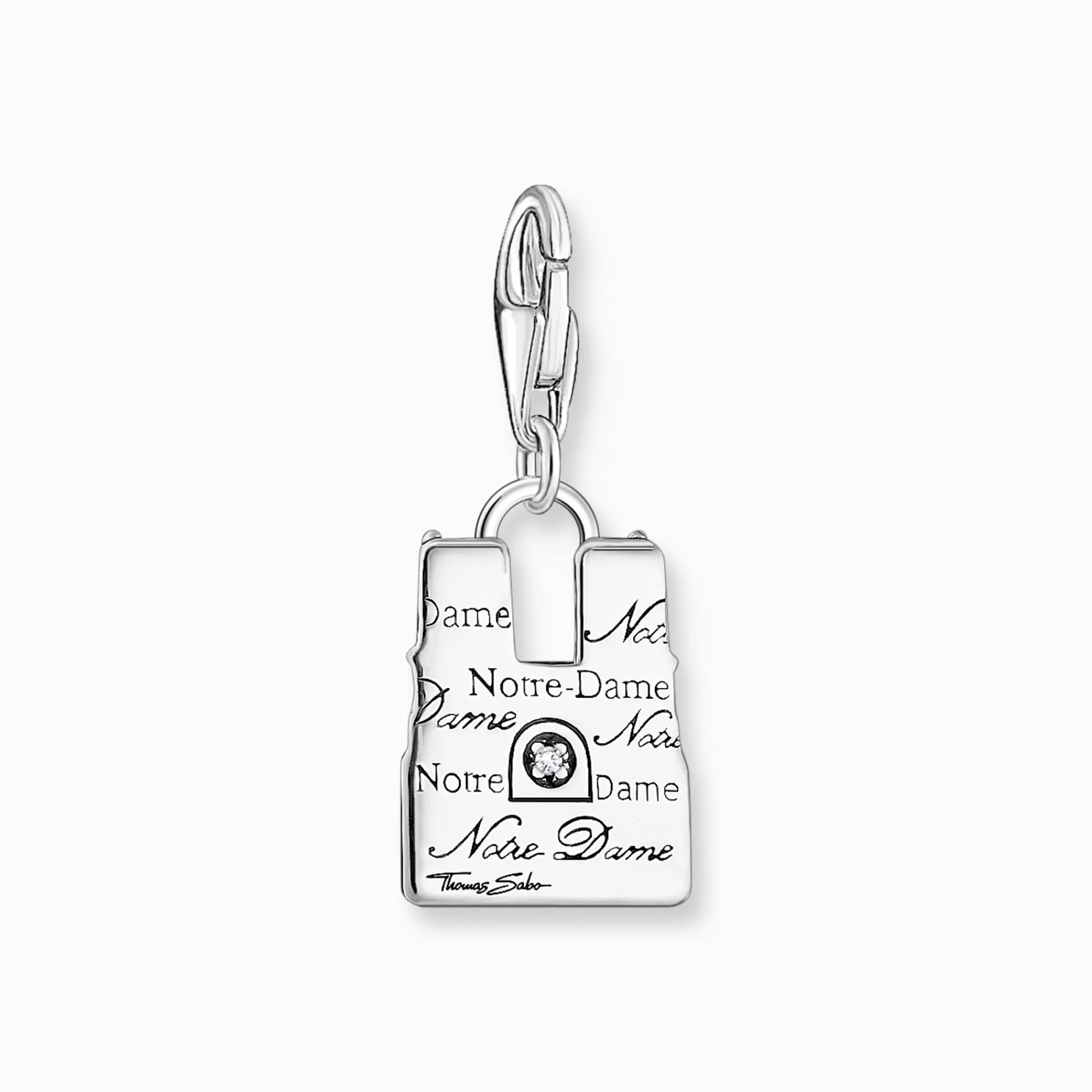 THOMAS SABO Silver blackened charm pendant in Notre-Dame design-Women Charms | Charms