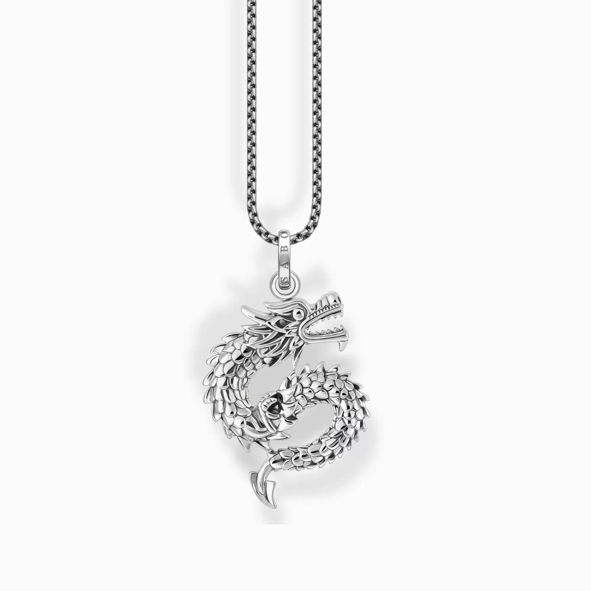 THOMAS SABO Silver blackened necklace with dragon pendant-Women Necklaces | 925 Silver