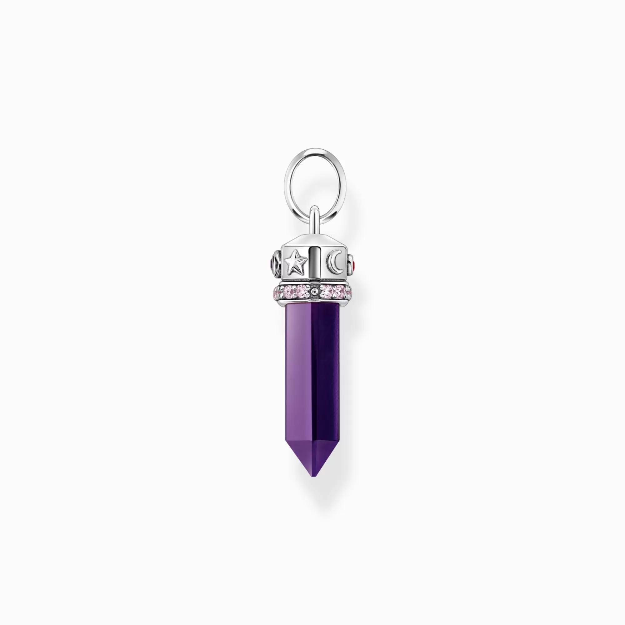 THOMAS SABO Silver blackened pendant with imitation amethyst-Women Pendants | 925 Silver