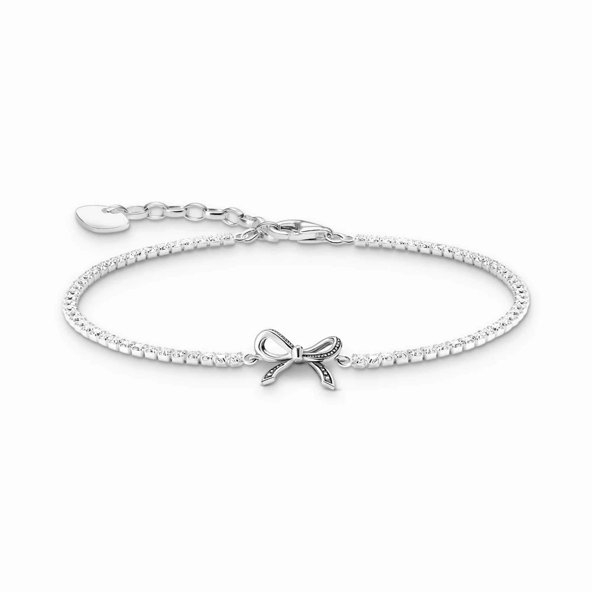 THOMAS SABO Silver bow bracelet with white zirconia-Women Bracelets | 925 Silver