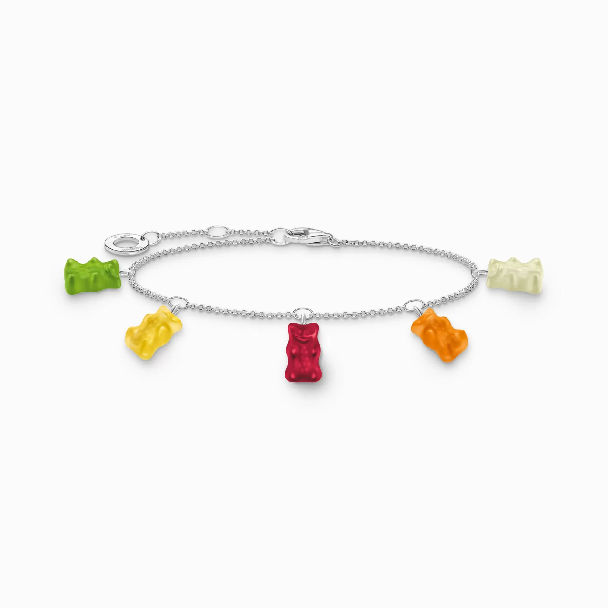 THOMAS SABO Silver bracelet with 5 colourful goldbears-Women Bracelets | 925 Silver