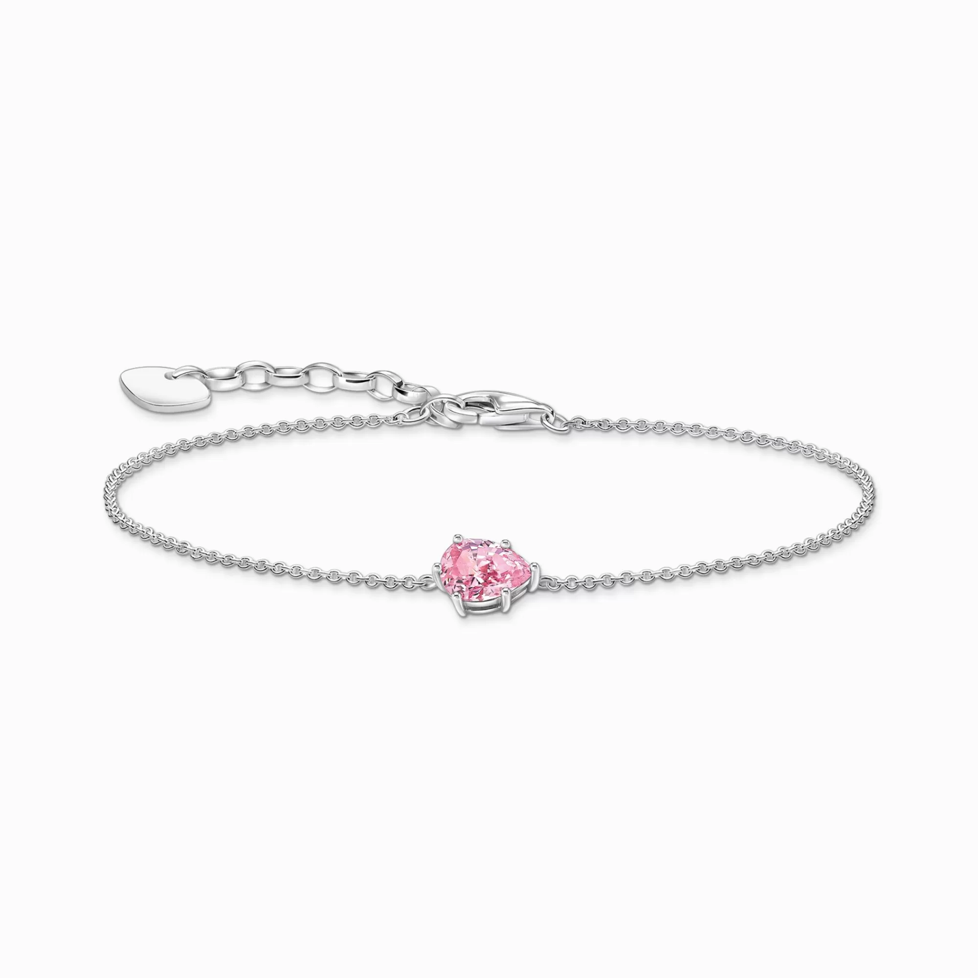 THOMAS SABO Silver bracelet with pink drop-shaped pendant-Women Bracelets | 925 Silver