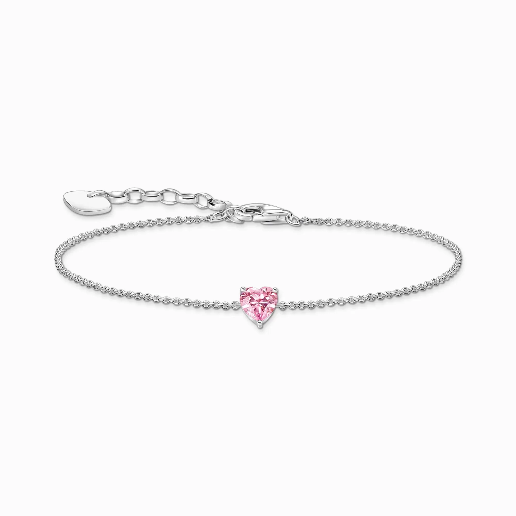 THOMAS SABO Silver bracelet with pink heart-shaped pendant-Women Bracelets | 925 Silver