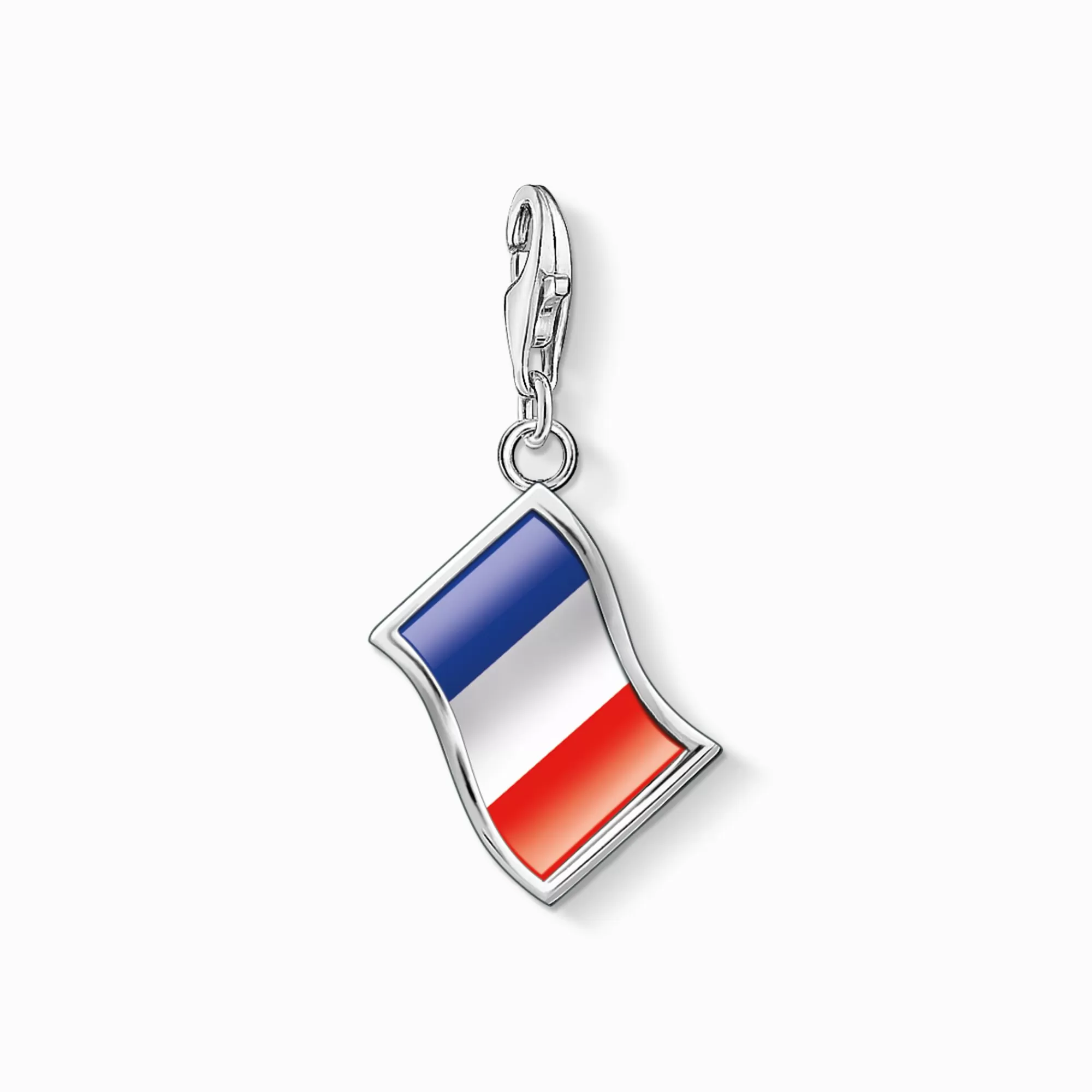 THOMAS SABO Silver charm pendant in french national flag design-Women Charms | Charms