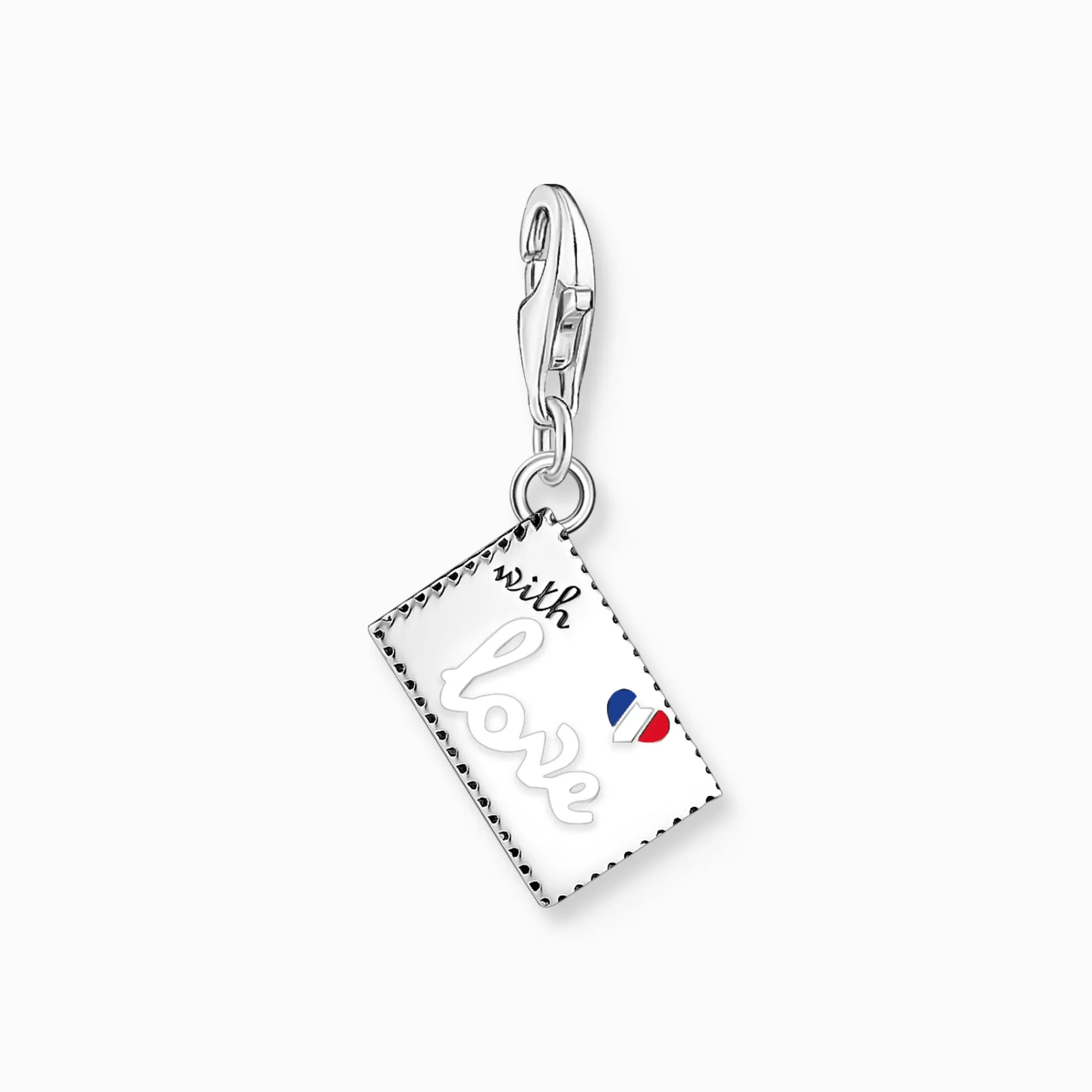 THOMAS SABO Silver charm pendant in stamp design with Eiffel Tower-Women Charms | Charms