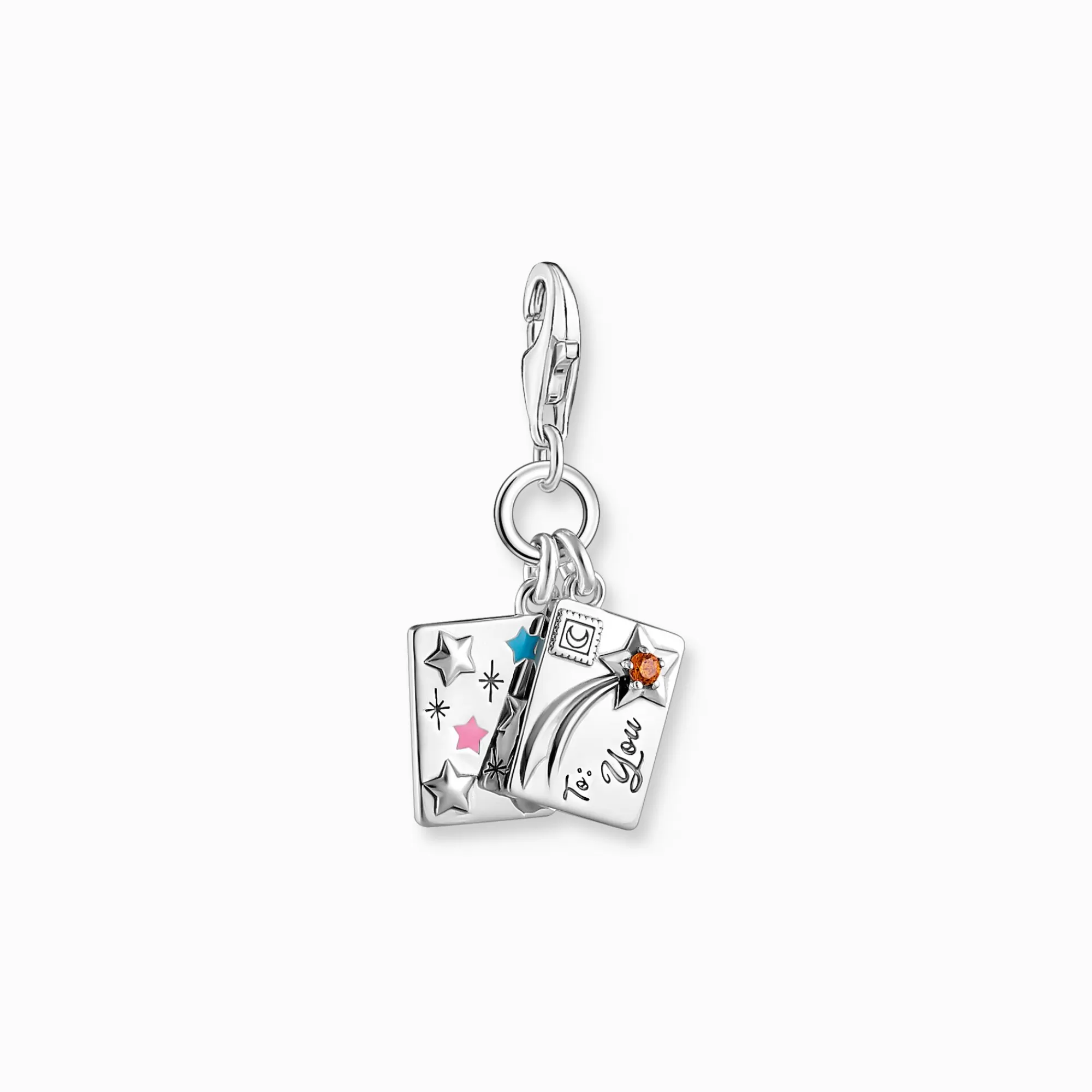 THOMAS SABO Silver charm pendant letter with stones and engraving-Women Charms | Charms