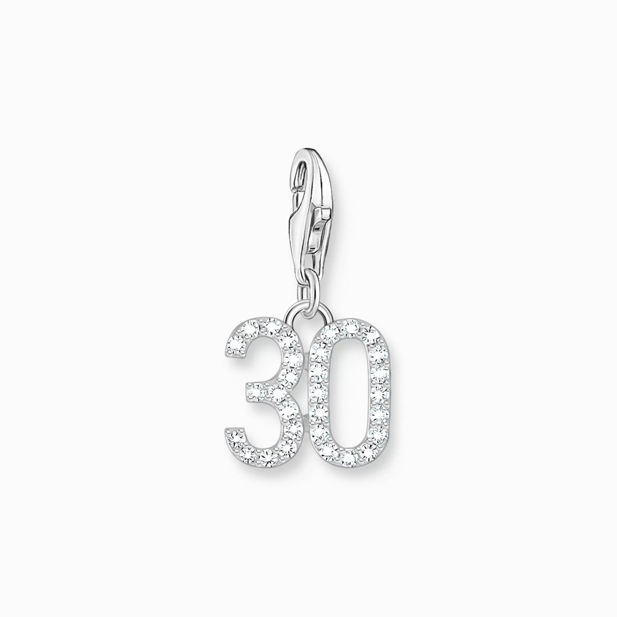 THOMAS SABO Silver charm pendant number 30 with zirconia-Women Charms | Charms