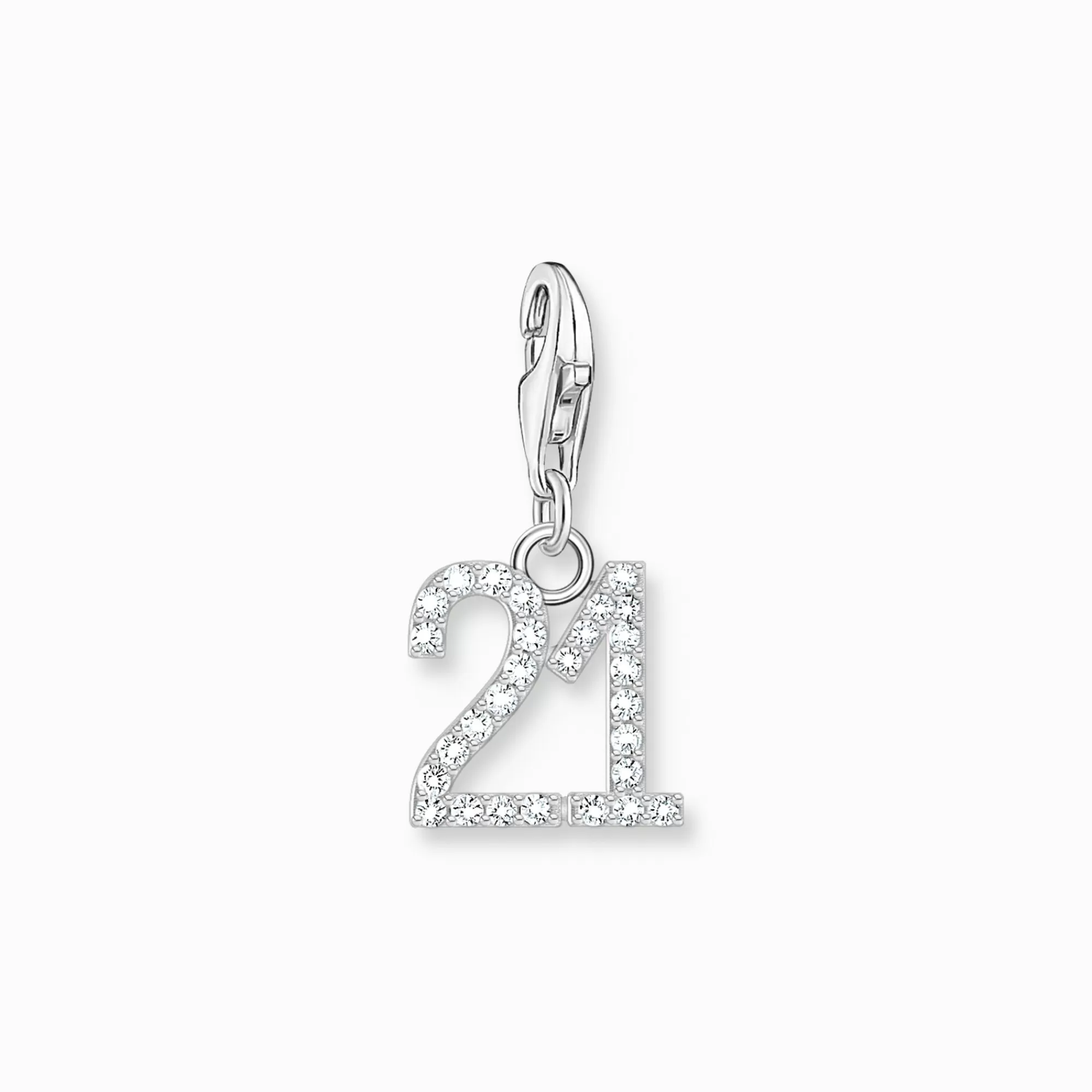 THOMAS SABO Silver charm pendant number 21 with zirconia-Women Charms | Charms