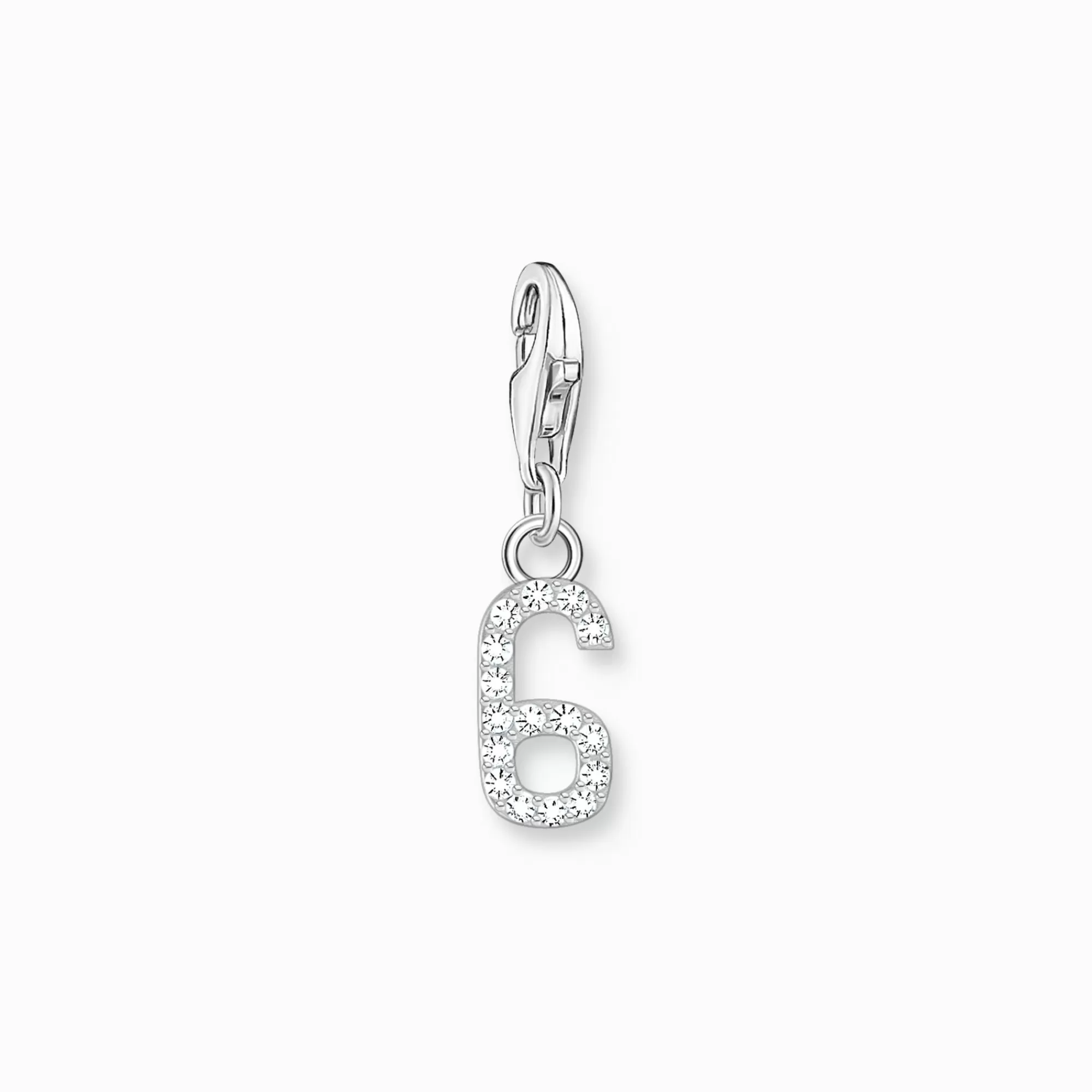 THOMAS SABO Silver charm pendant number 6 with zirconia-Women Charms | Charms