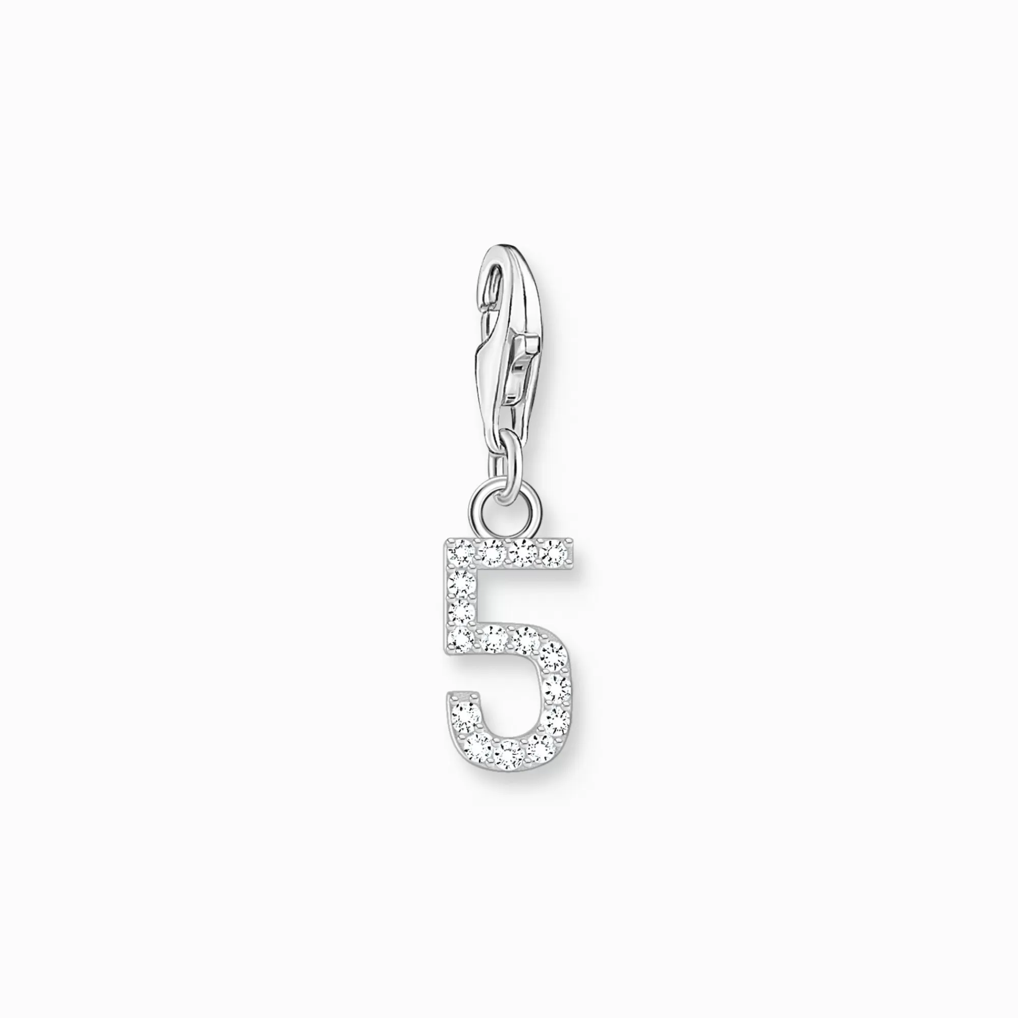 THOMAS SABO Silver charm pendant number 5 with zirconia-Women Charms | Charms