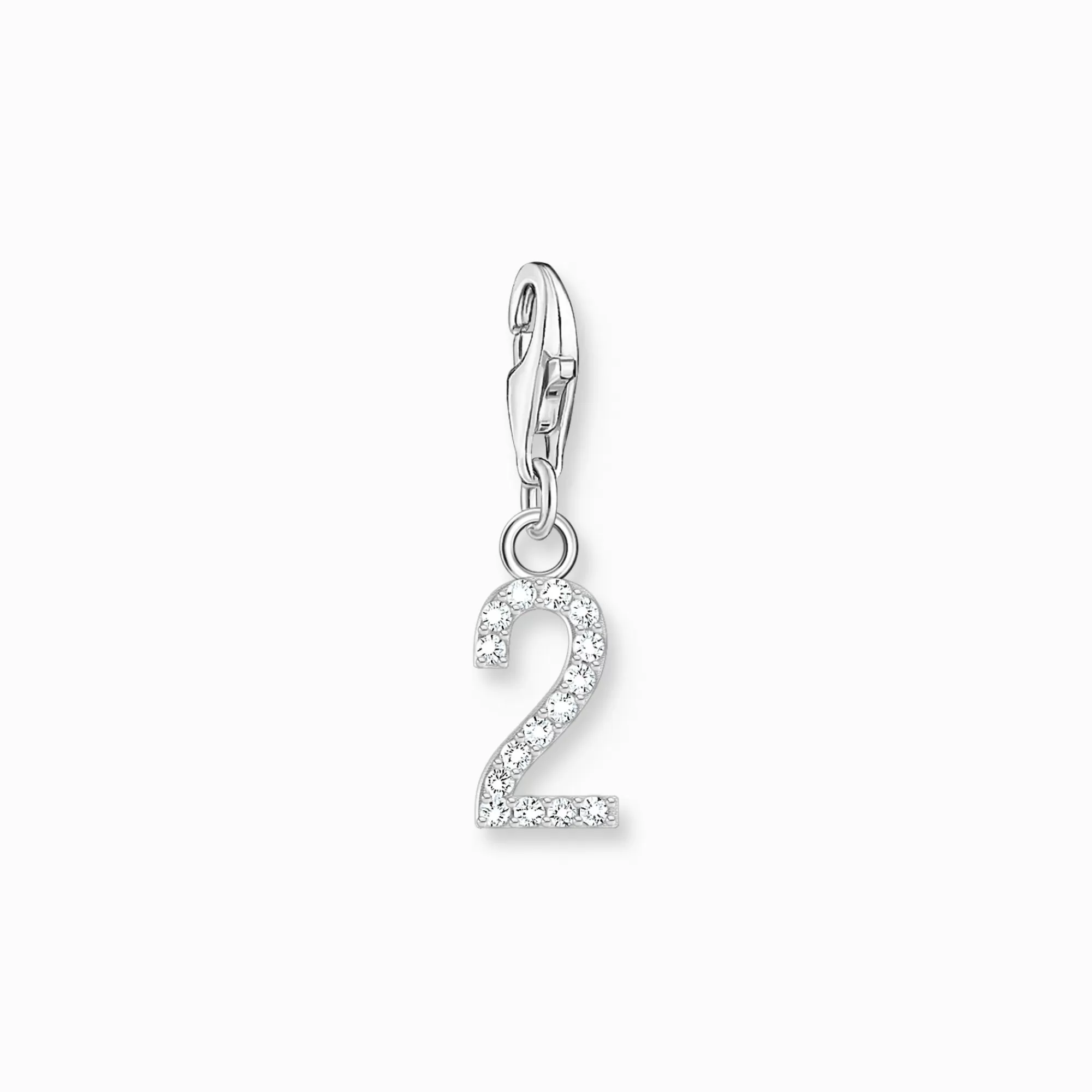 THOMAS SABO Silver charm pendant number 2 with zirconia-Women Charms | Charms