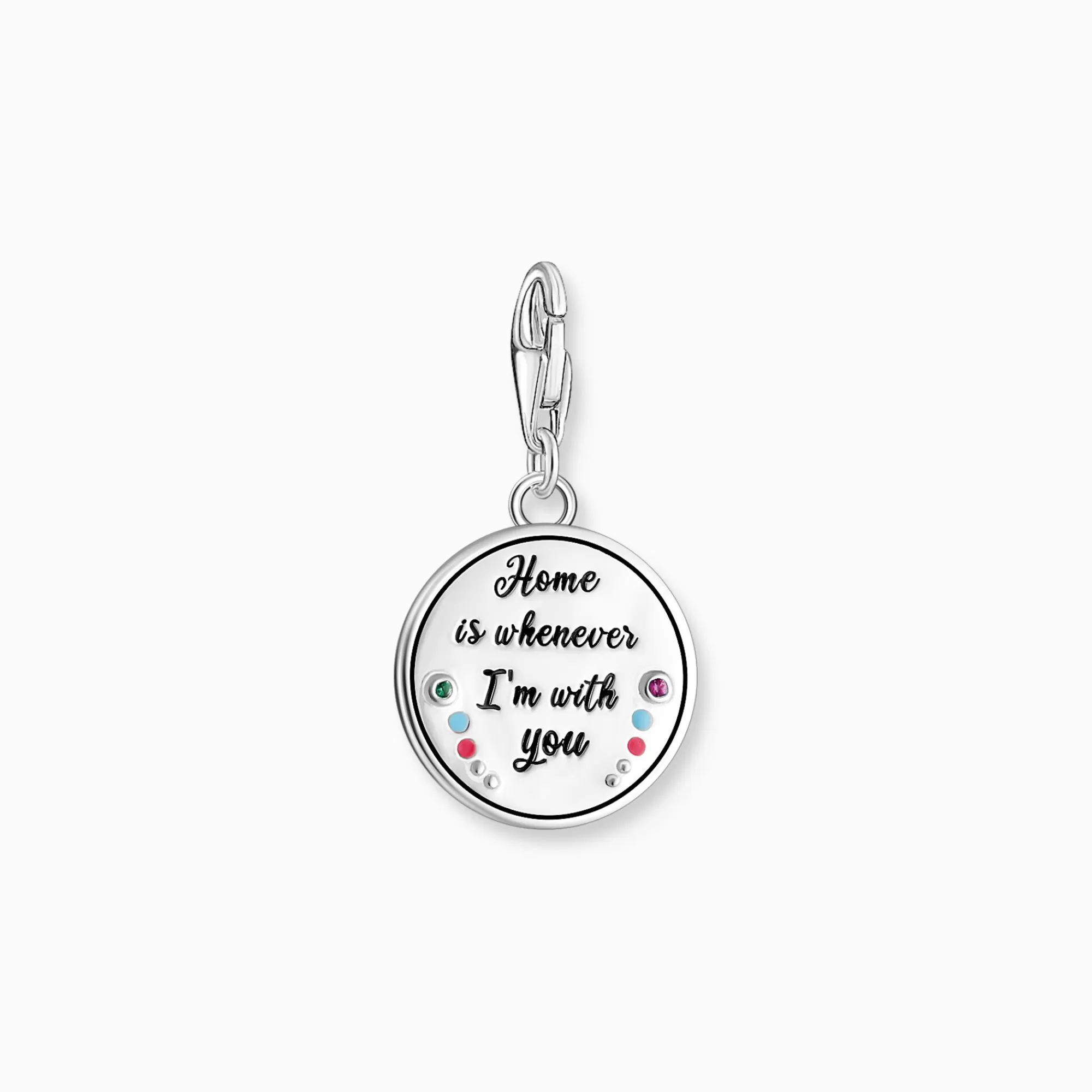 THOMAS SABO Silver charm pendant with igloo motif, engraving and stones-Women Charms | Charms