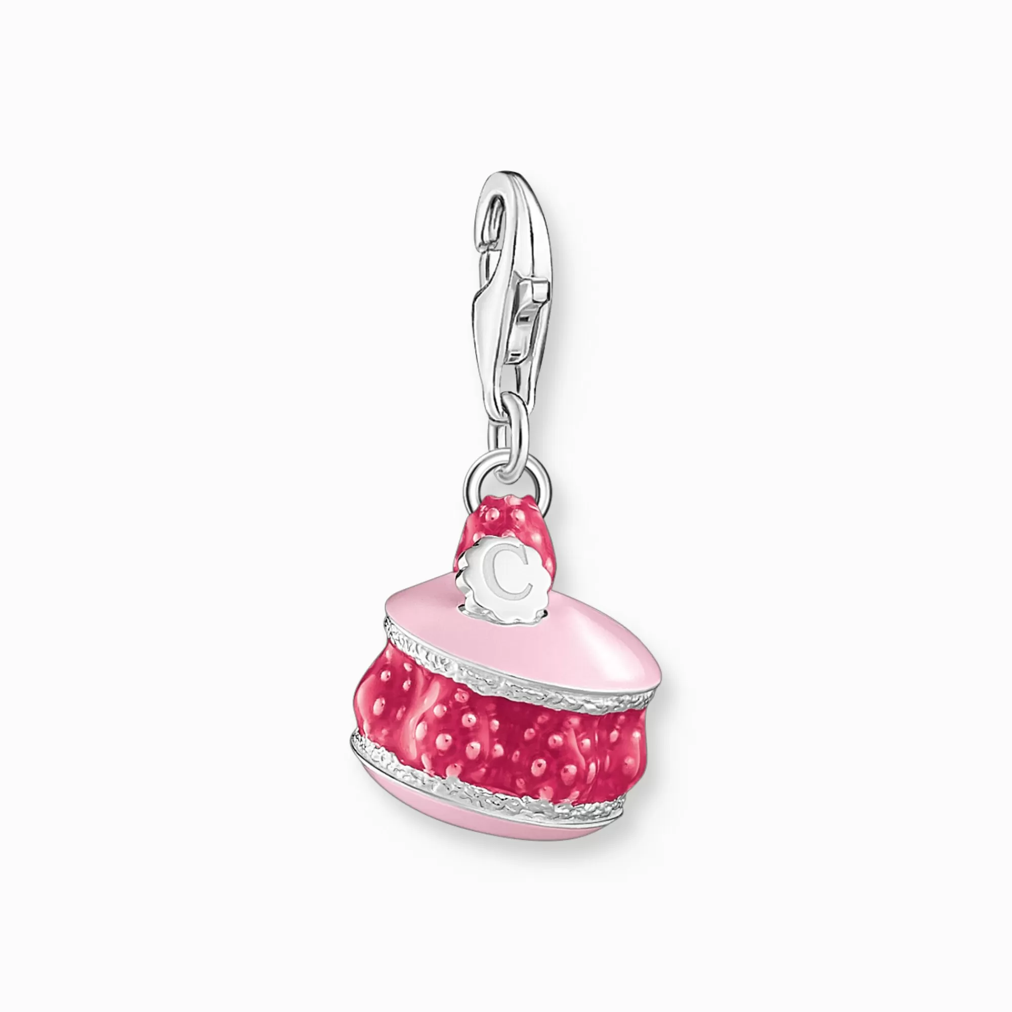 THOMAS SABO Silver charm pendant with pink raspberry macaron-Women Charms | Charms