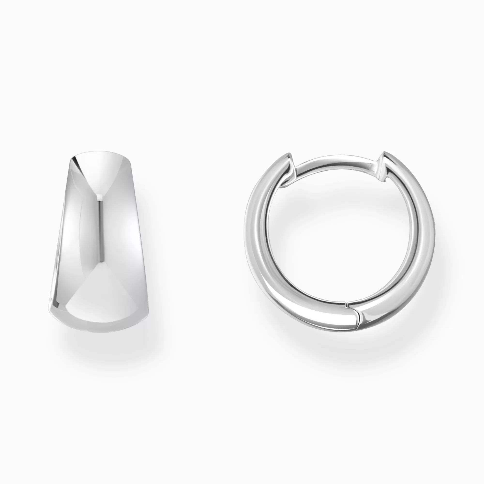 THOMAS SABO Silver classic hoop earrings in chunky, trapezoidal shape-Women Hoop Earrings | 925 Silver