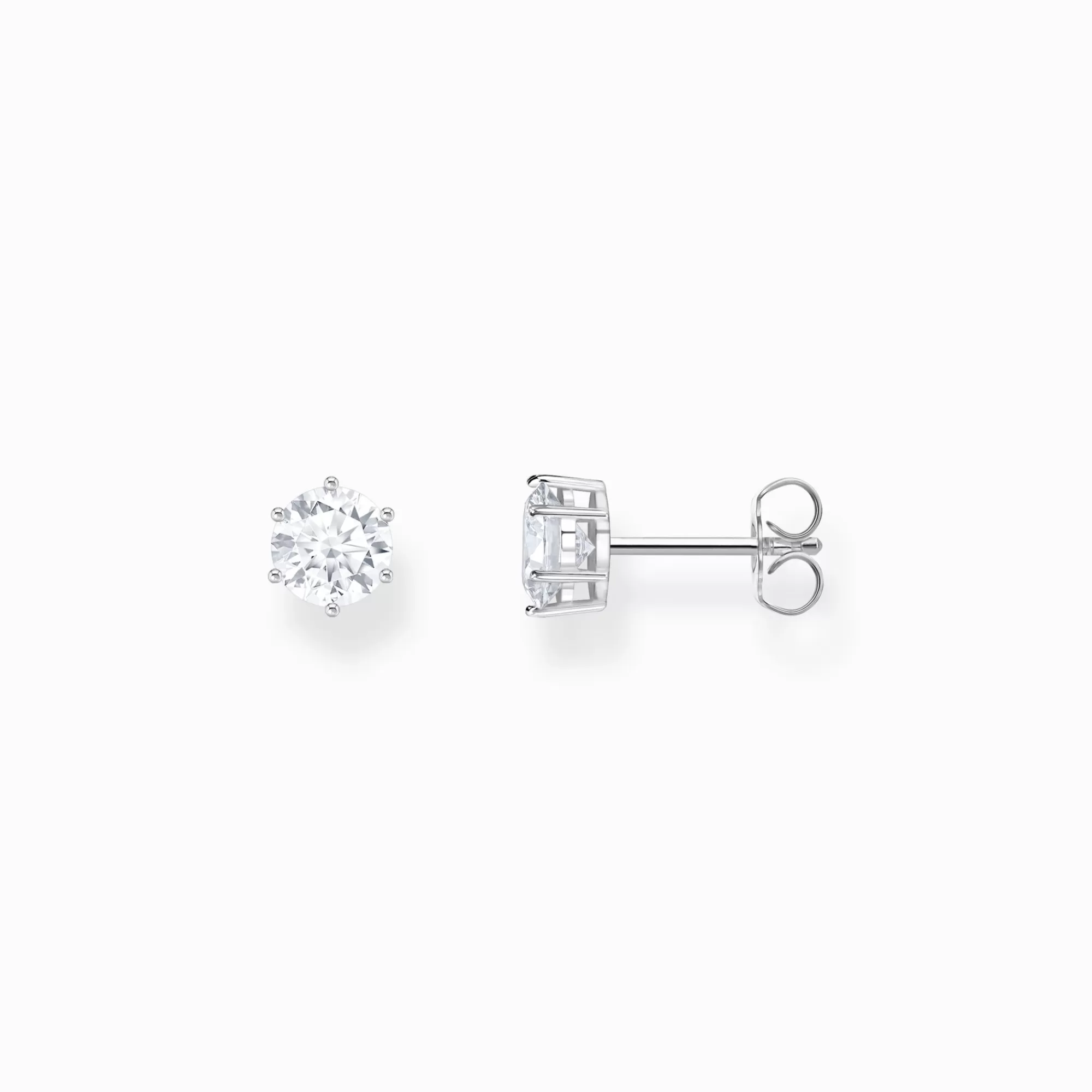 THOMAS SABO Silver ear studs with white zirconia in brilliant cut-Women Ear Studs