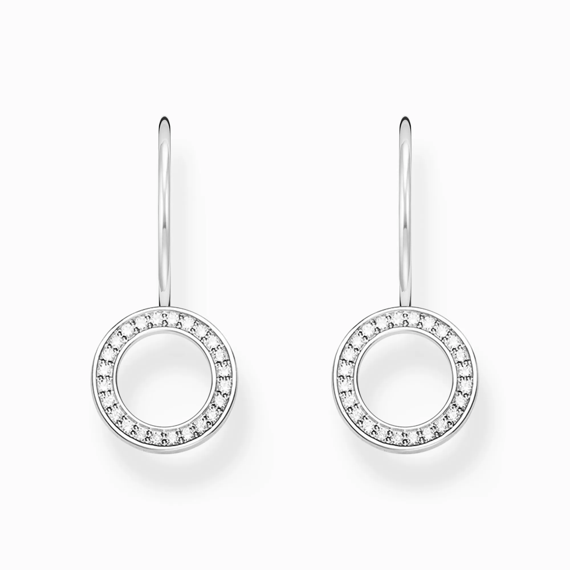 THOMAS SABO Silver earrings circular-shaped with white zirconia-Women Earrings