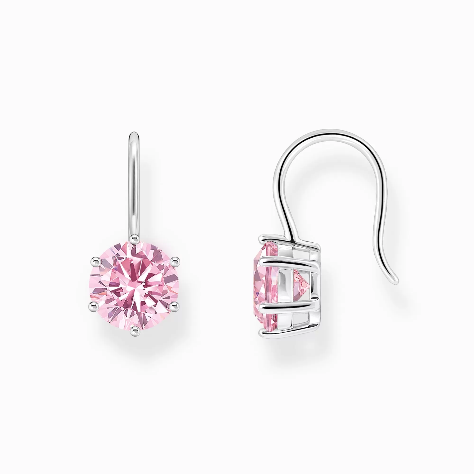 THOMAS SABO Silver earrings with pink zirconia-Women Earrings | 925 Silver