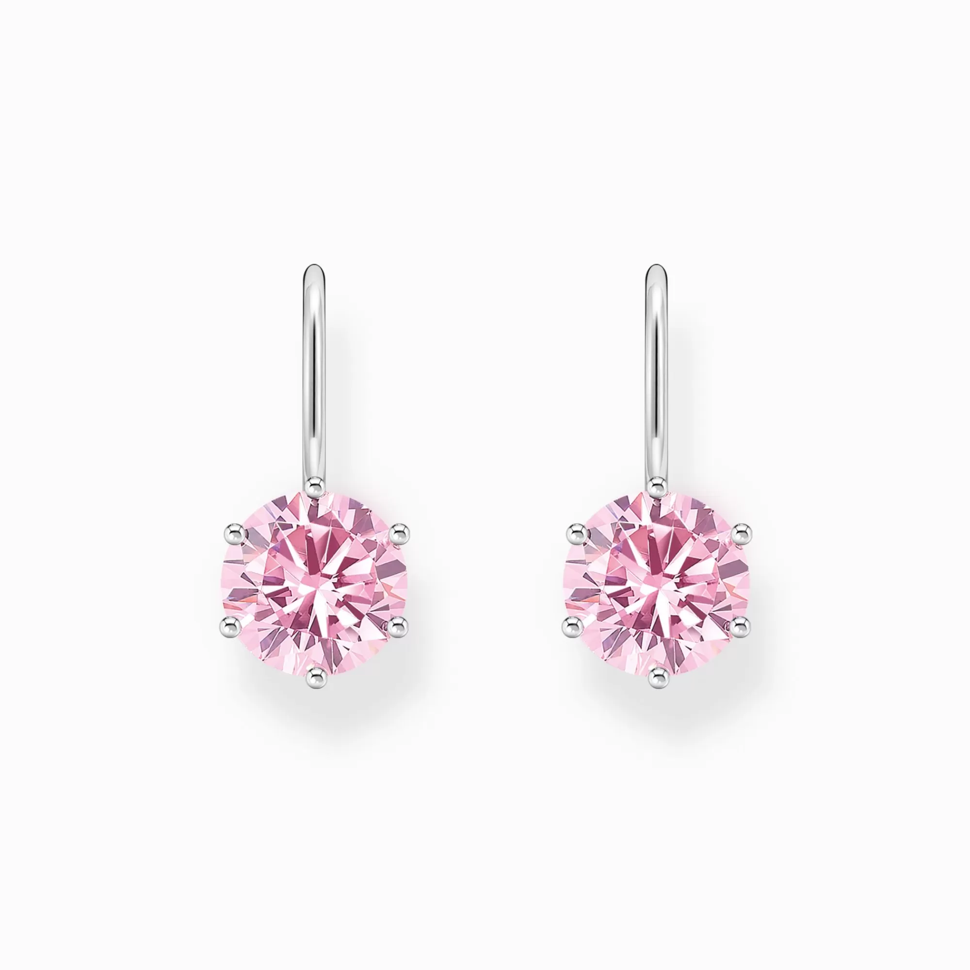 THOMAS SABO Silver earrings with pink zirconia-Women Earrings | 925 Silver