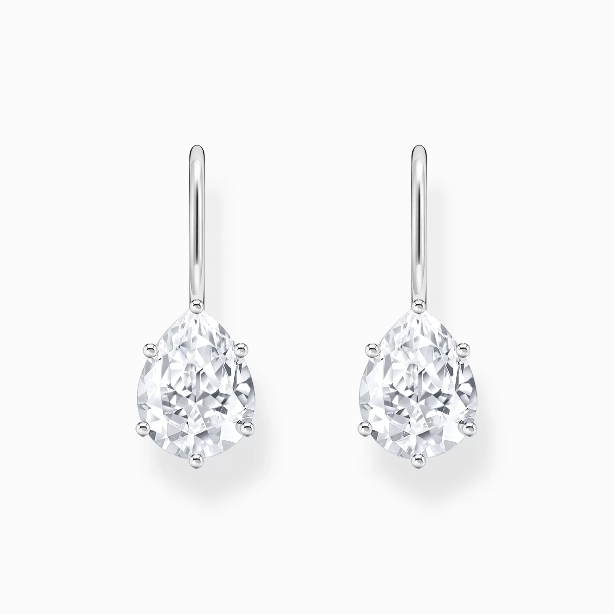 THOMAS SABO Silver earrings with white drop-shaped zirconia-Women Earrings | 925 Silver