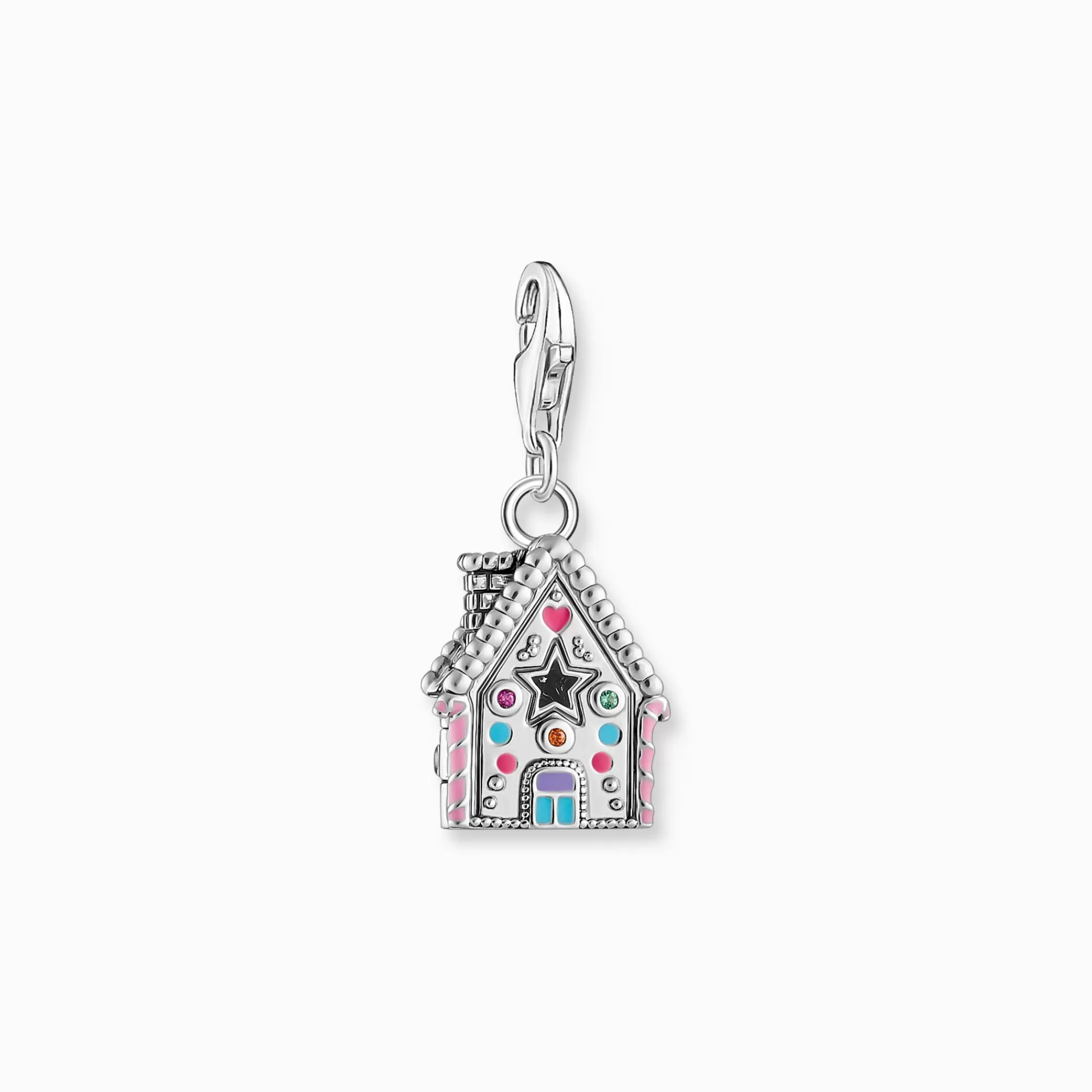 THOMAS SABO Silver gingerbread house charm pendant-Women Charms | Charms