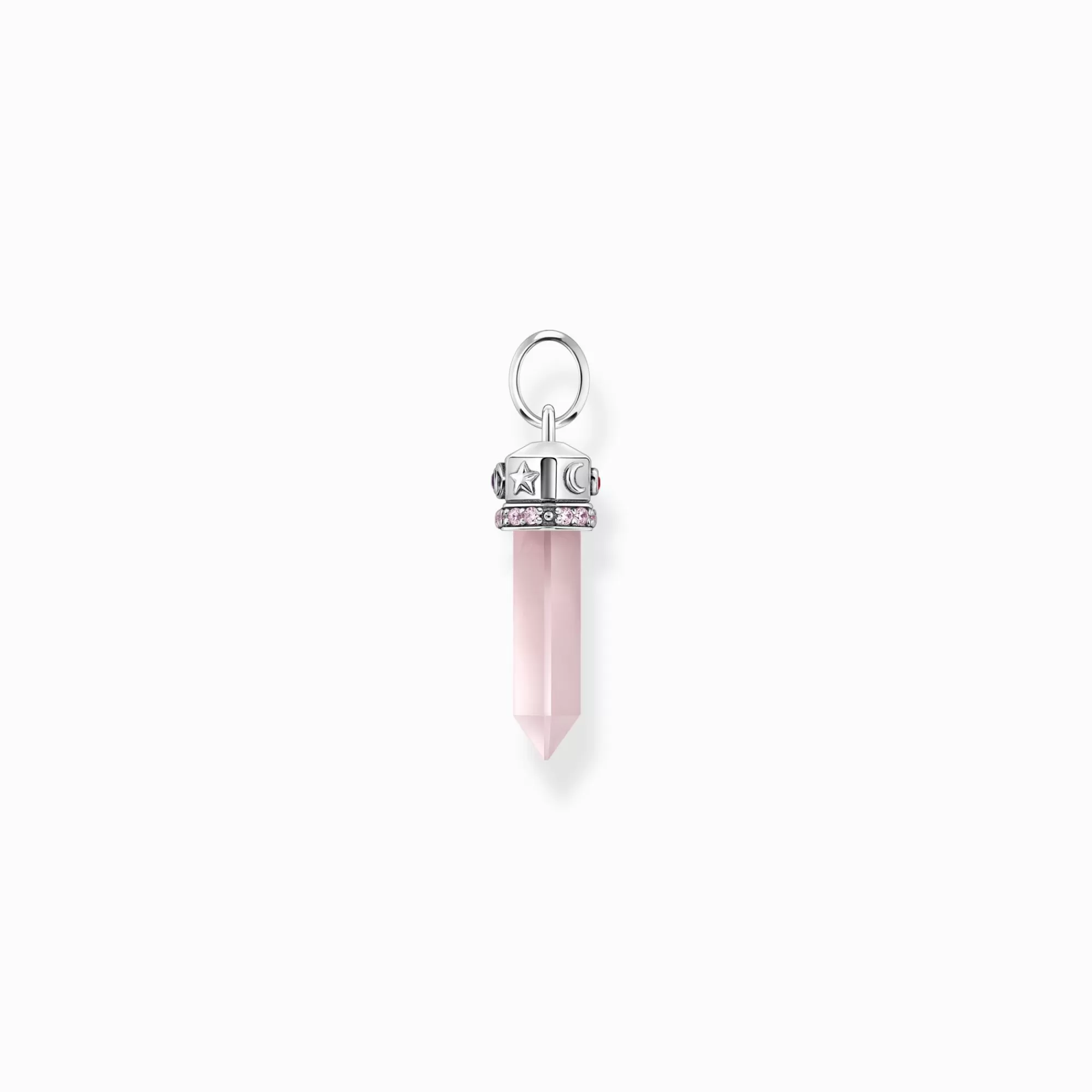 THOMAS SABO Silver hexagonal pendant with rose quartz-Women Pendants | 925 Silver