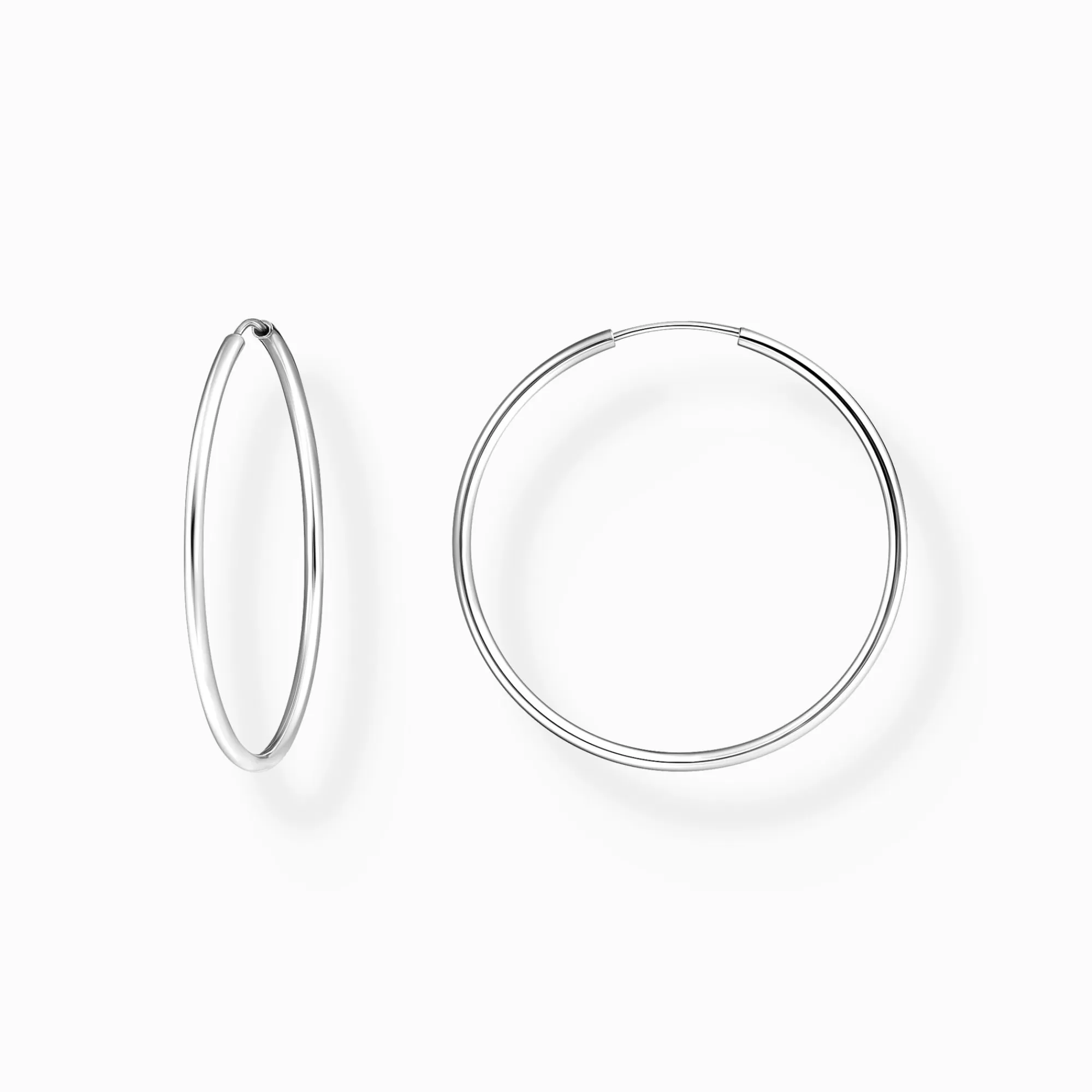 THOMAS SABO Silver medium hoop earrings-Women Hoop Earrings