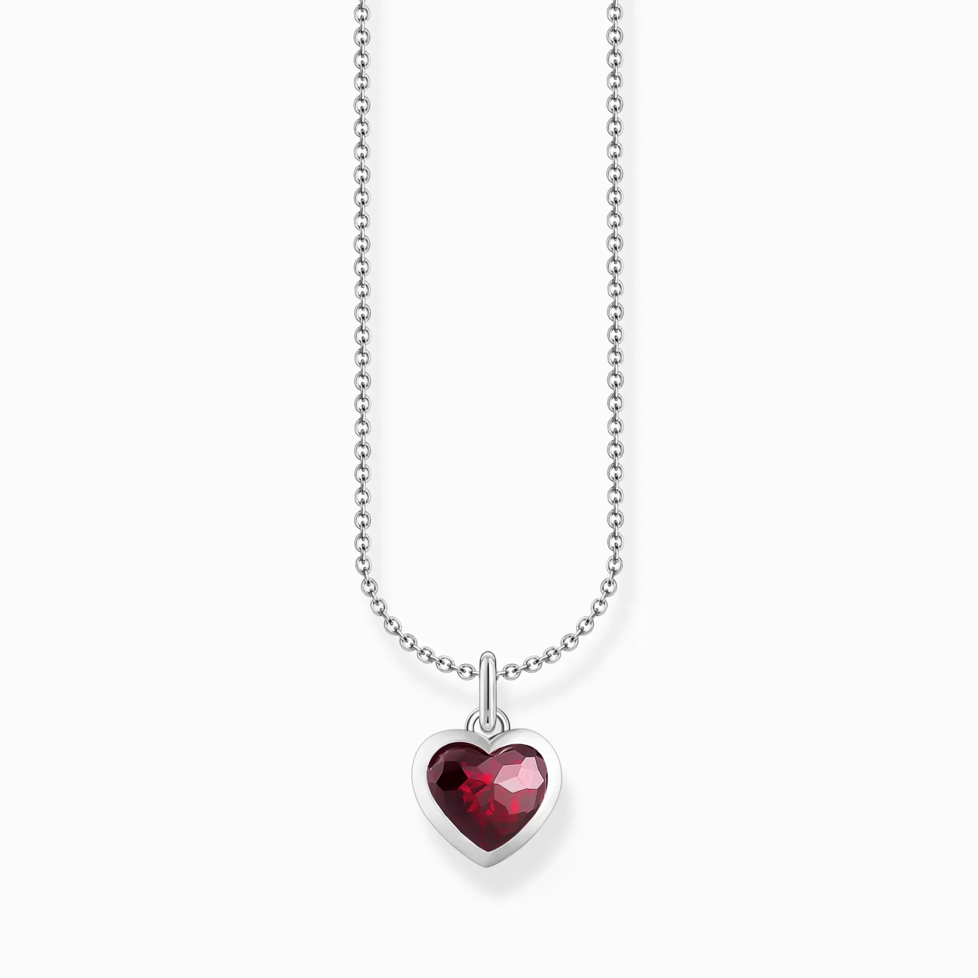 THOMAS SABO Silver necklace with heart pendant with red zirconia-Women Necklaces | 925 Silver