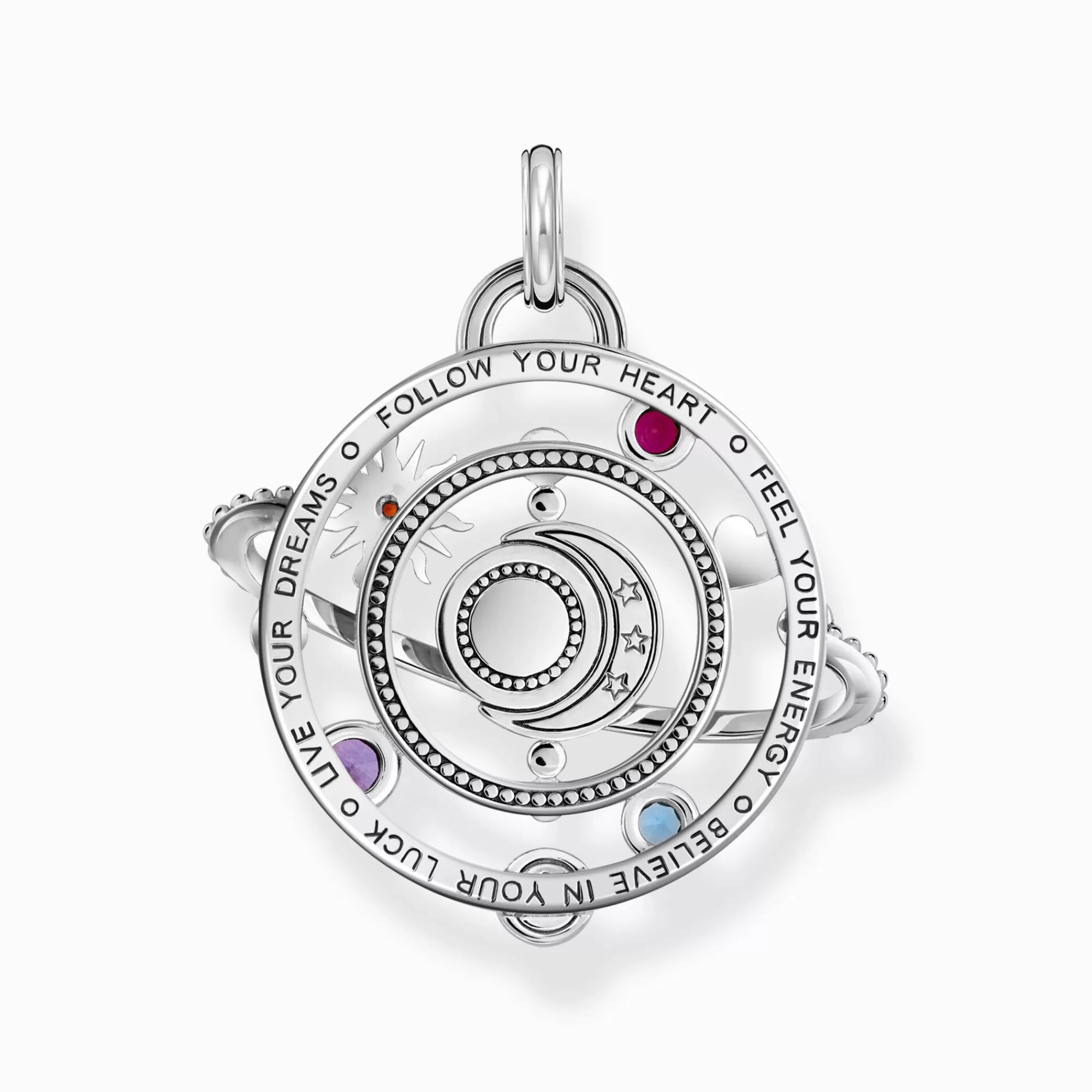 THOMAS SABO Silver pendant in cosmic design with colourful stones-Women Pendants | 925 Silver