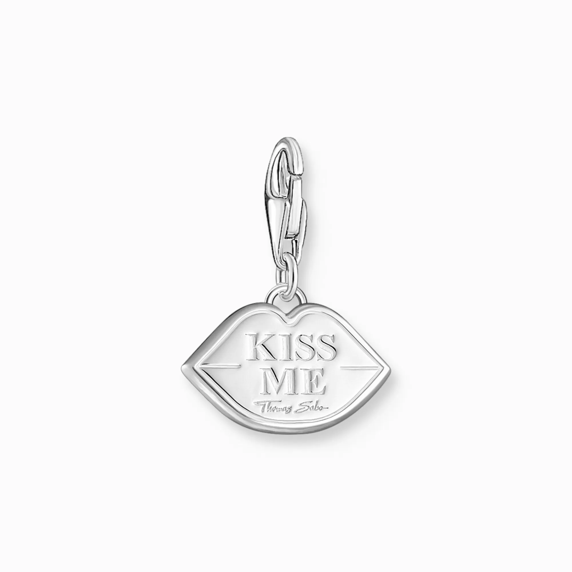 THOMAS SABO Silver pendant in shape of red kissable lips-Women Charms | Charms