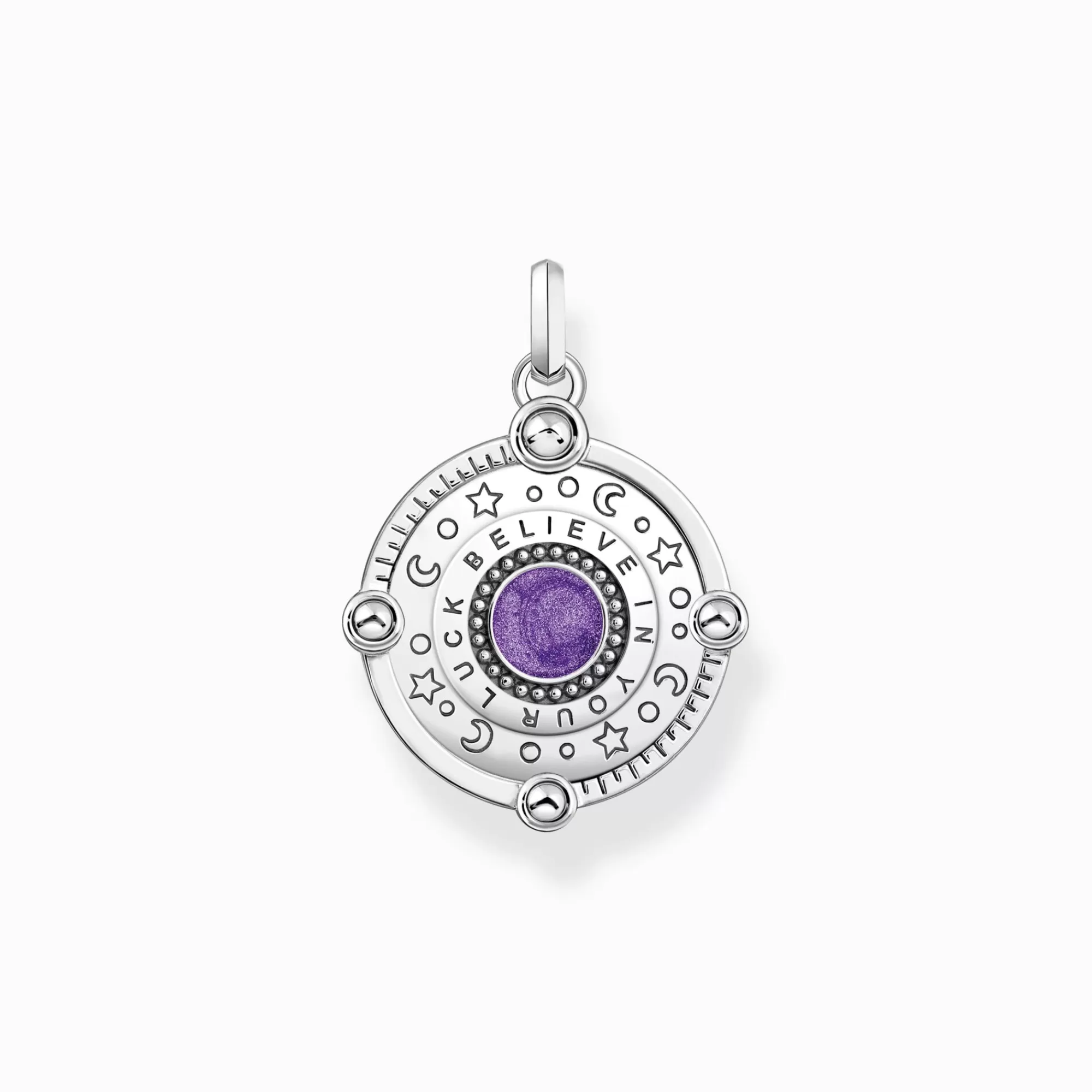 THOMAS SABO Silver pendant with violet cold enamel and colourful stones-Women Pendants | 925 Silver