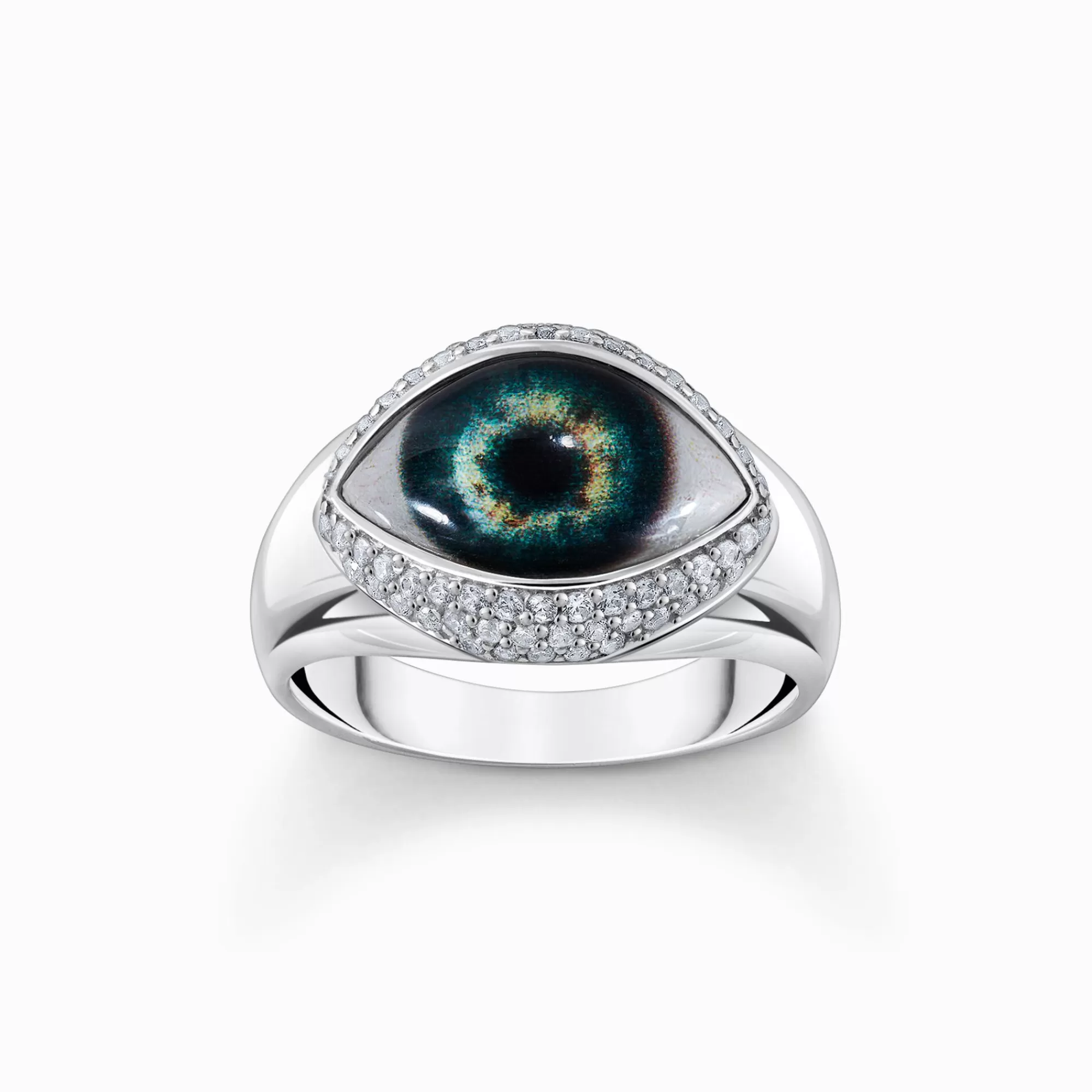 THOMAS SABO Silver ring with all-seeing eye with white zirconia-Women Rings | 925 Silver