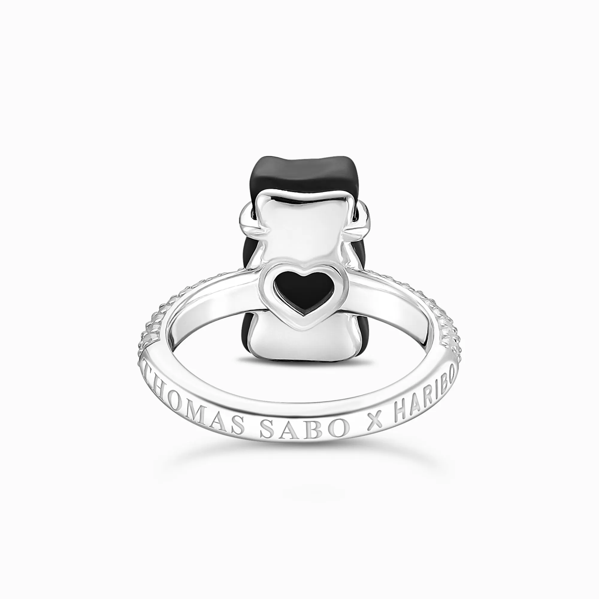 THOMAS SABO Silver ring with black Goldbear and zirconia-Women Rings | Black