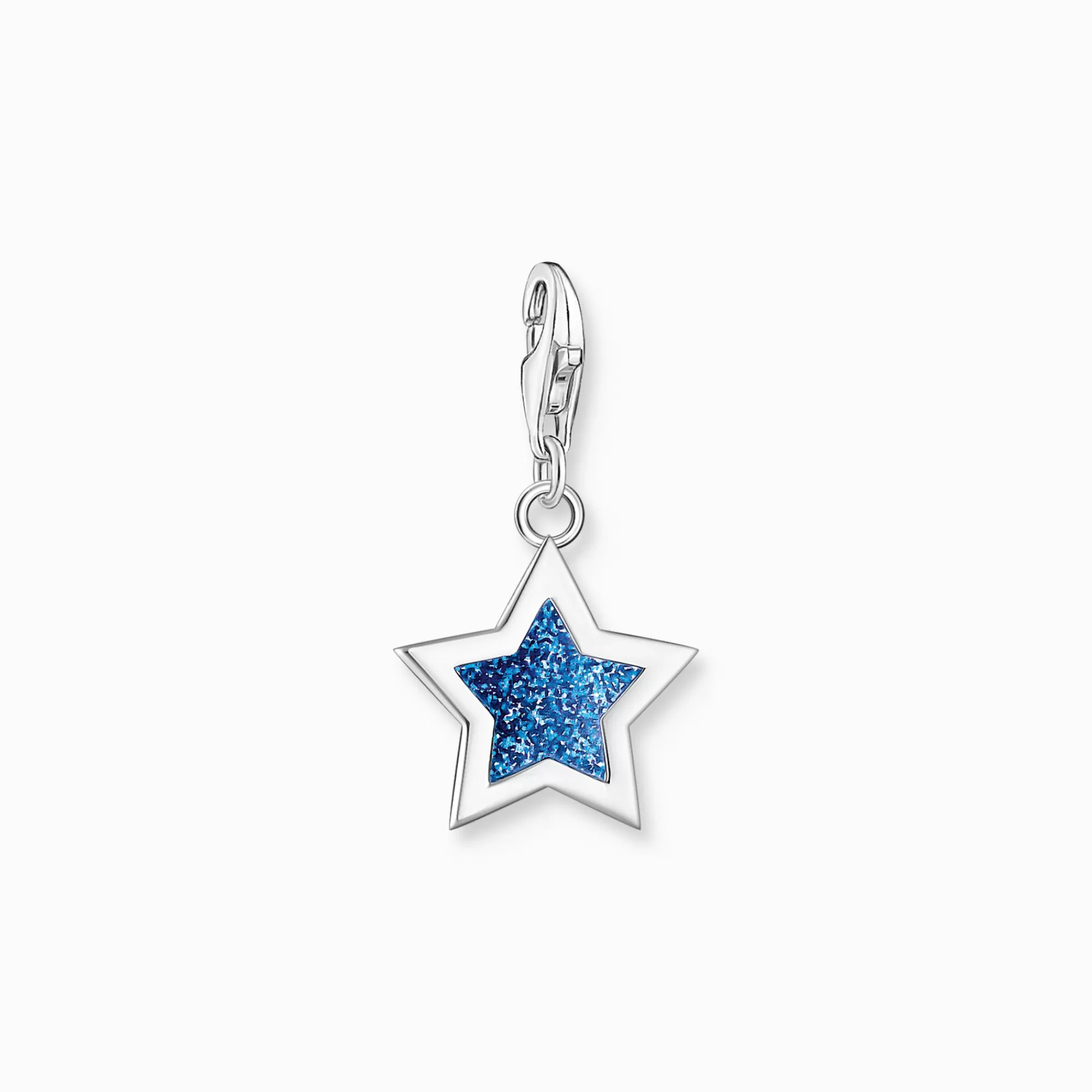 THOMAS SABO Silver star-shaped charm pendant with dark blue cold enamel-Women Charms | Charms