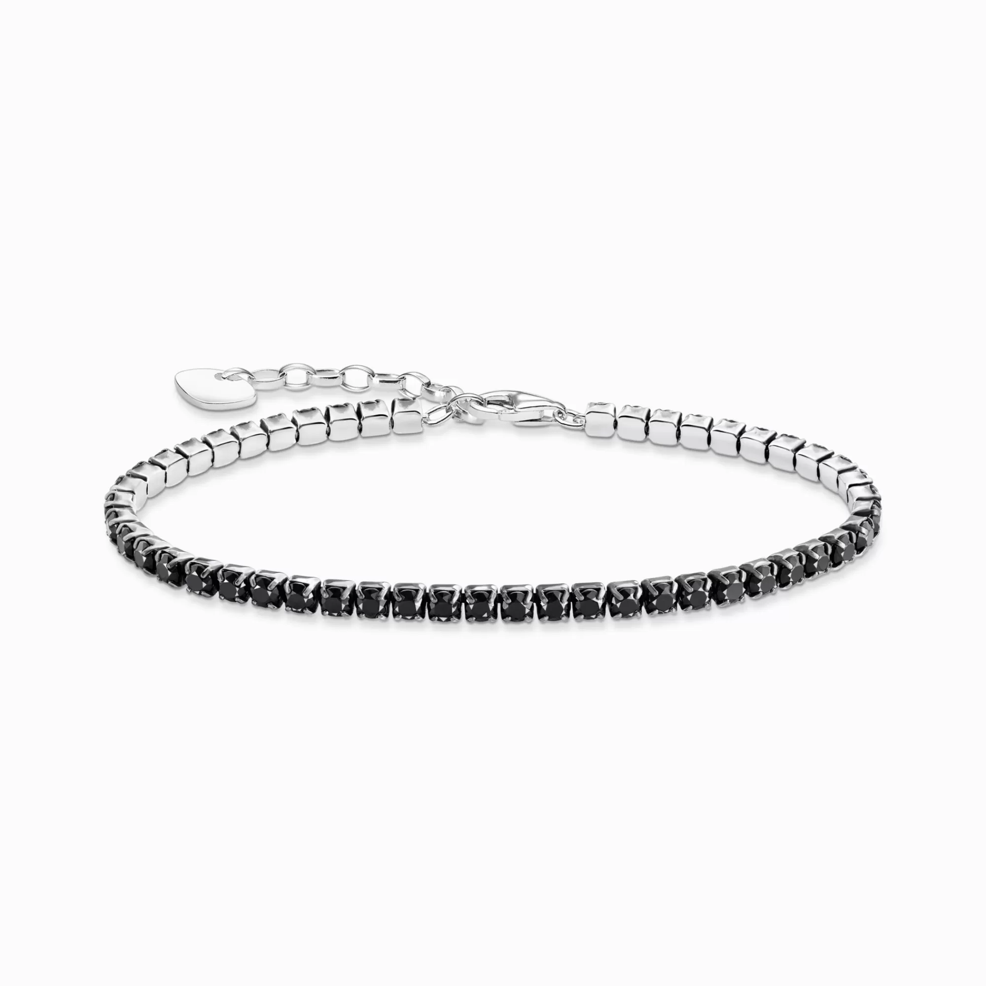 THOMAS SABO Silver tennis bracelet with black zirconia-Women Bracelets | 925 Silver