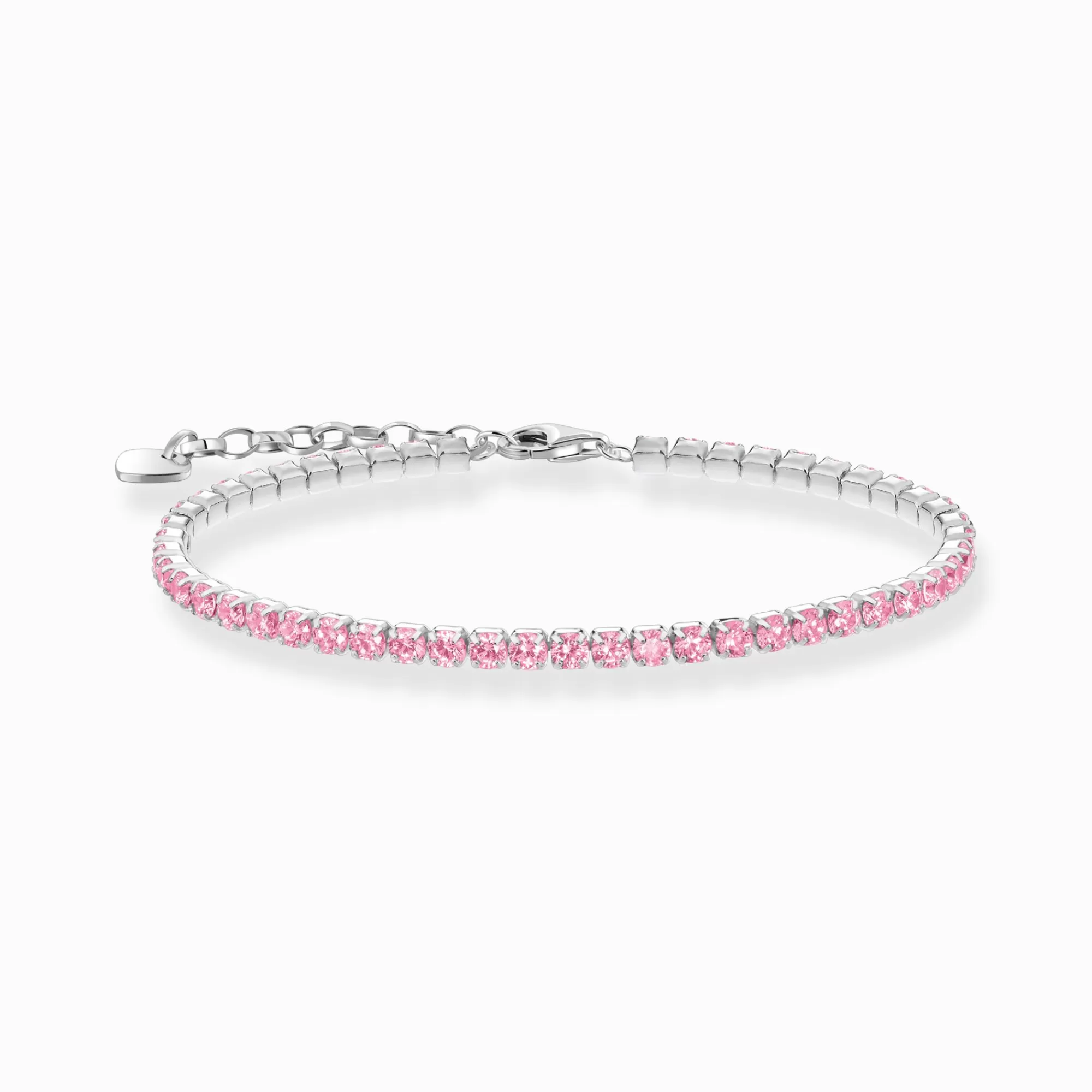 THOMAS SABO Silver tennis bracelet with pink zirconia-Women Bracelets | Bracelets