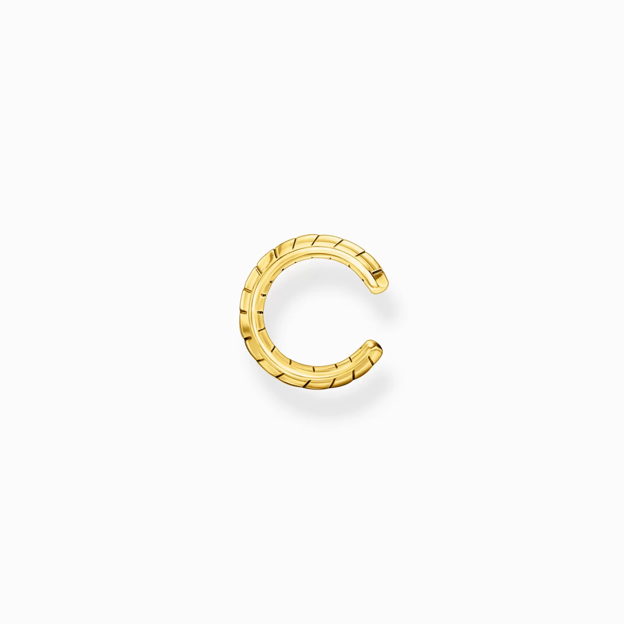 THOMAS SABO Single ear cuff snakeskin gold-Women Ear Studs | 18-Carat Gold-Plating - 925 Silver