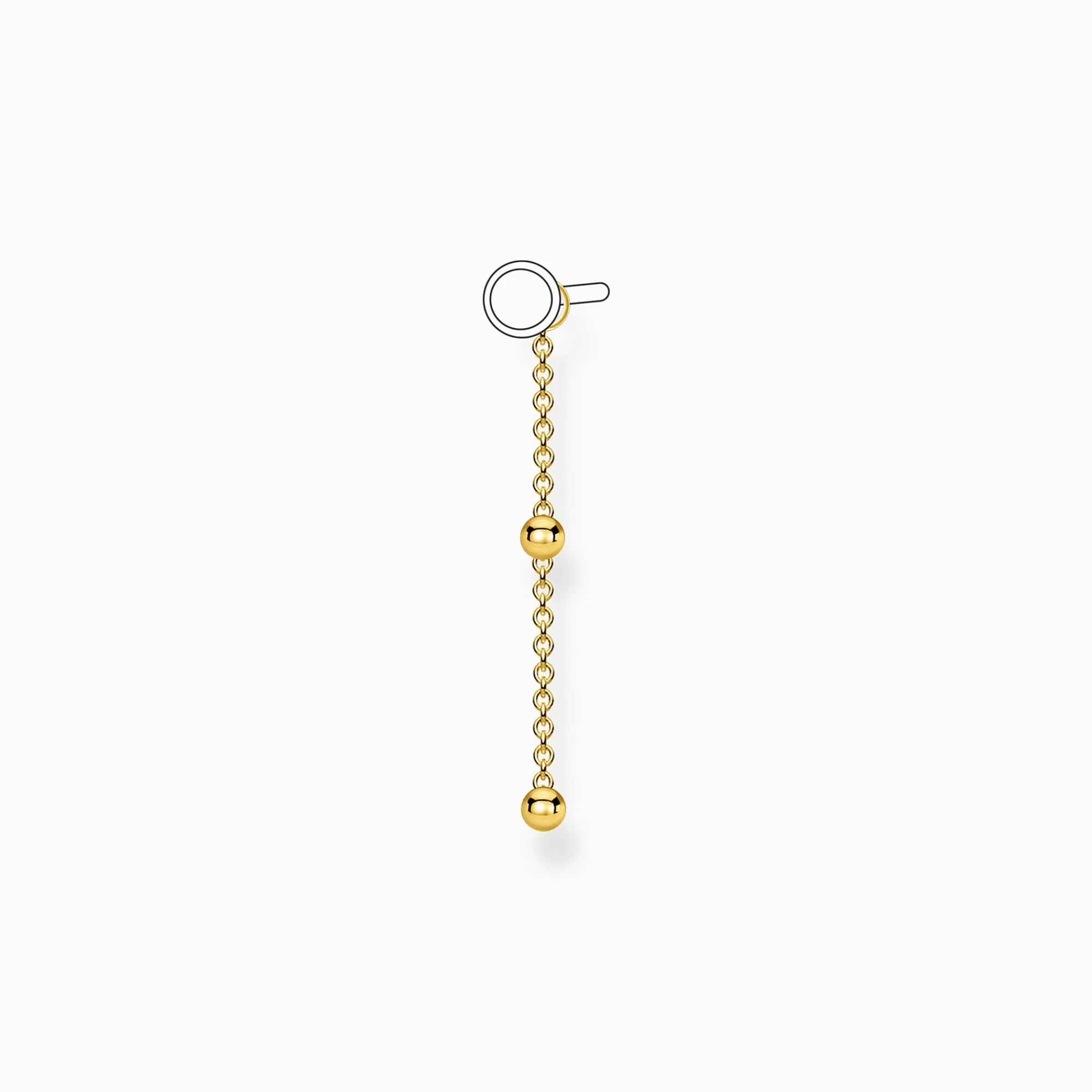 THOMAS SABO Single ear pendant dots gold-Women Hoop Earrings